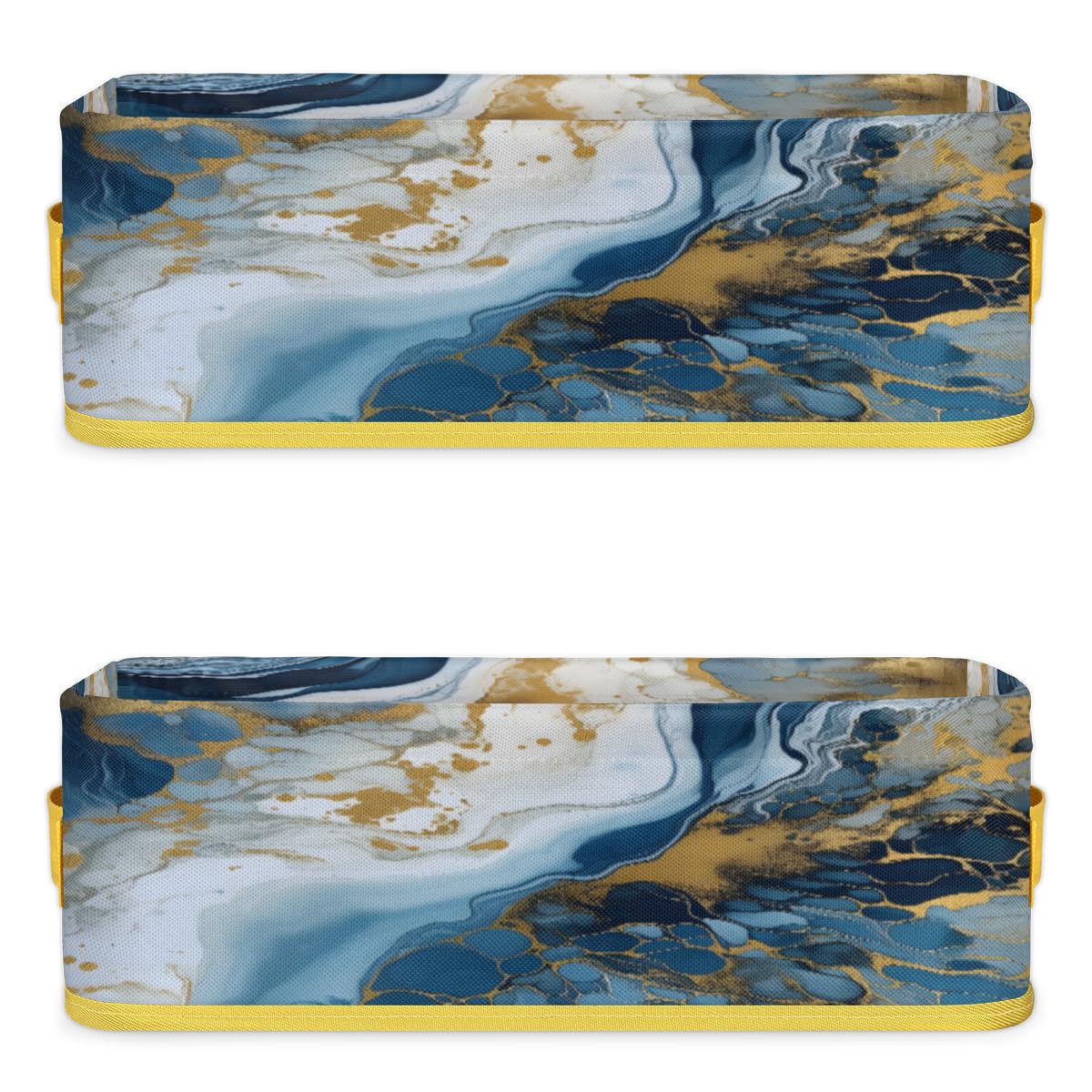 Ocean Blue Marble Toilet Paper Holder - Bathroom Storage Organizer Basket for Toilet Rolls - Waterproof & Durable - Perfect for Bathroom, Kitchen, Bedroom & Closet Decor