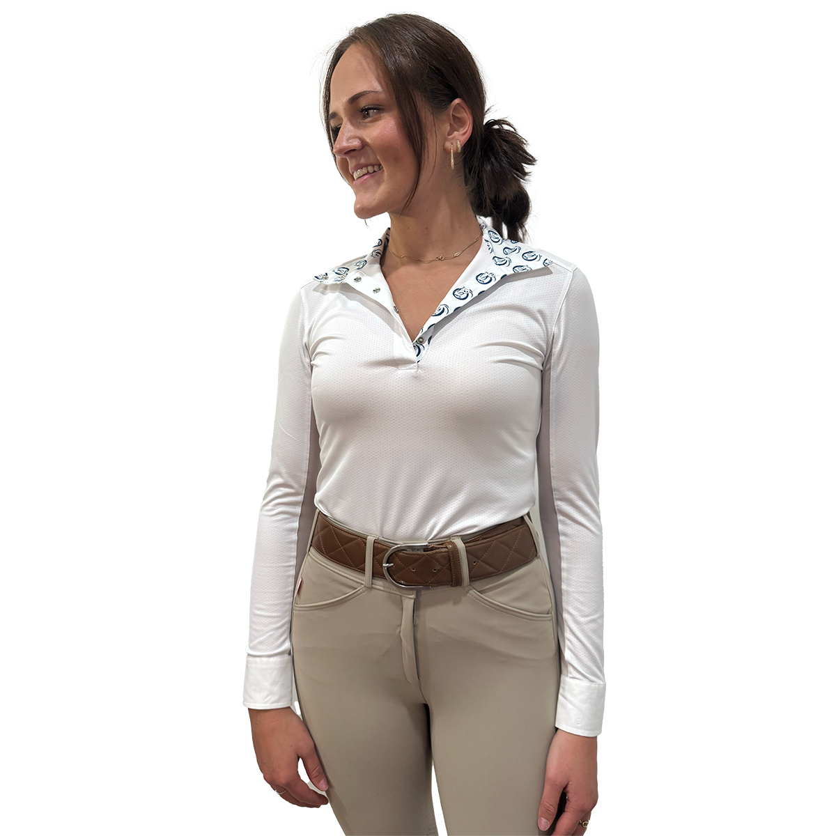 Essex Classics Women's Tryon Talent Yarn Wrap Collar Long Sleeve Blouse | Elegant Office Wear & Casual Outfit for Professional Women