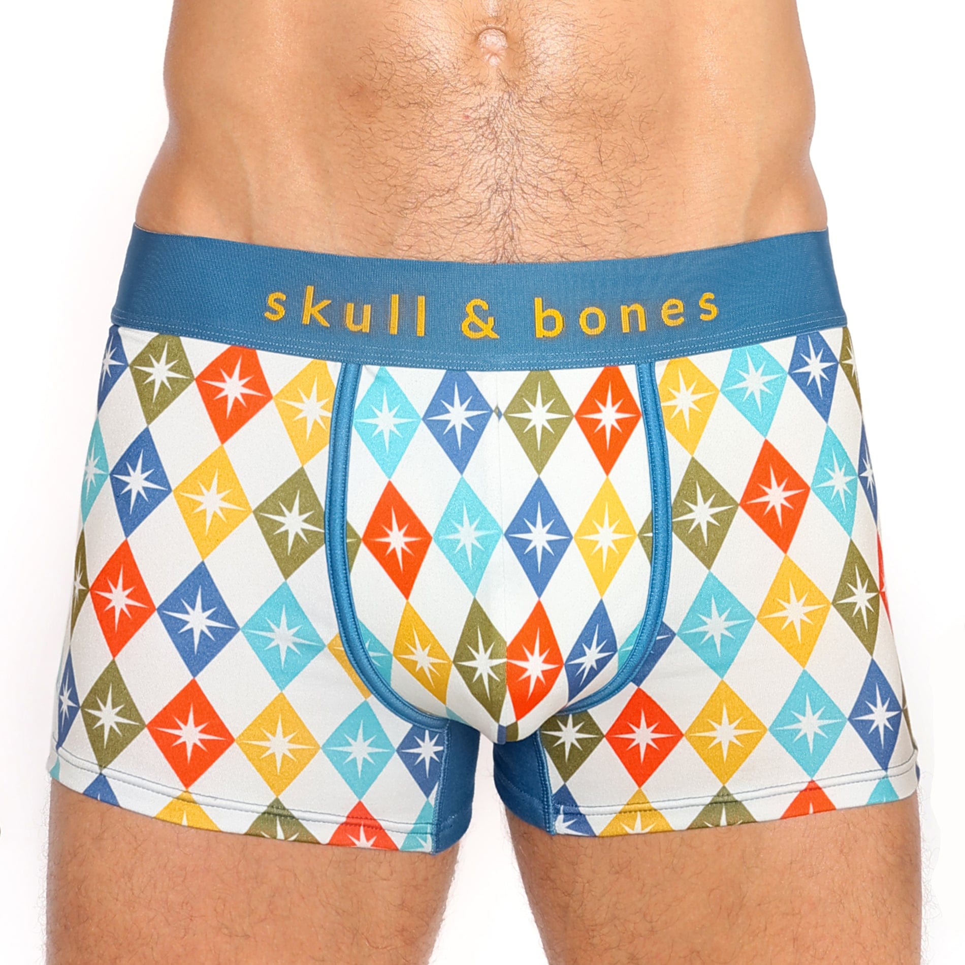 Vintage Star Geo Pattern Trunk - Stylish Storage for Travel, Home Decor & Retro Fashion Accessories