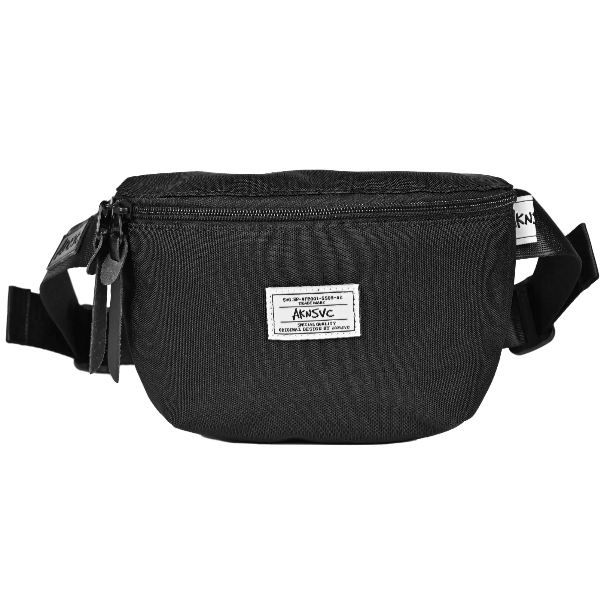 AKNSVC Waterproof Waist Bag Fanny Pack for Women & Men - Fashionable Chest Bag Phone Purse for Travel, Hiking, Cycling, Running - Perfect for Outdoor Activities, Gym, Concerts & Daily Use (Black)