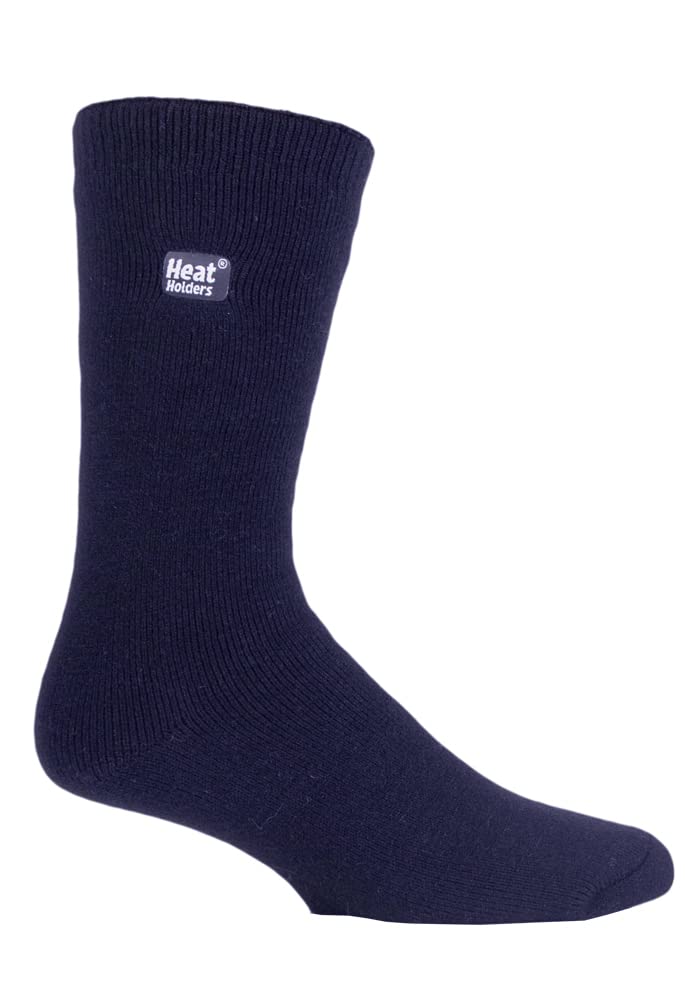 HEAT HOLDERS Lite Men's Thermal Socks - 1.6 TOG Thin Winter Warm Crew Socks for Cold Weather, Hiking & Outdoor Activities
