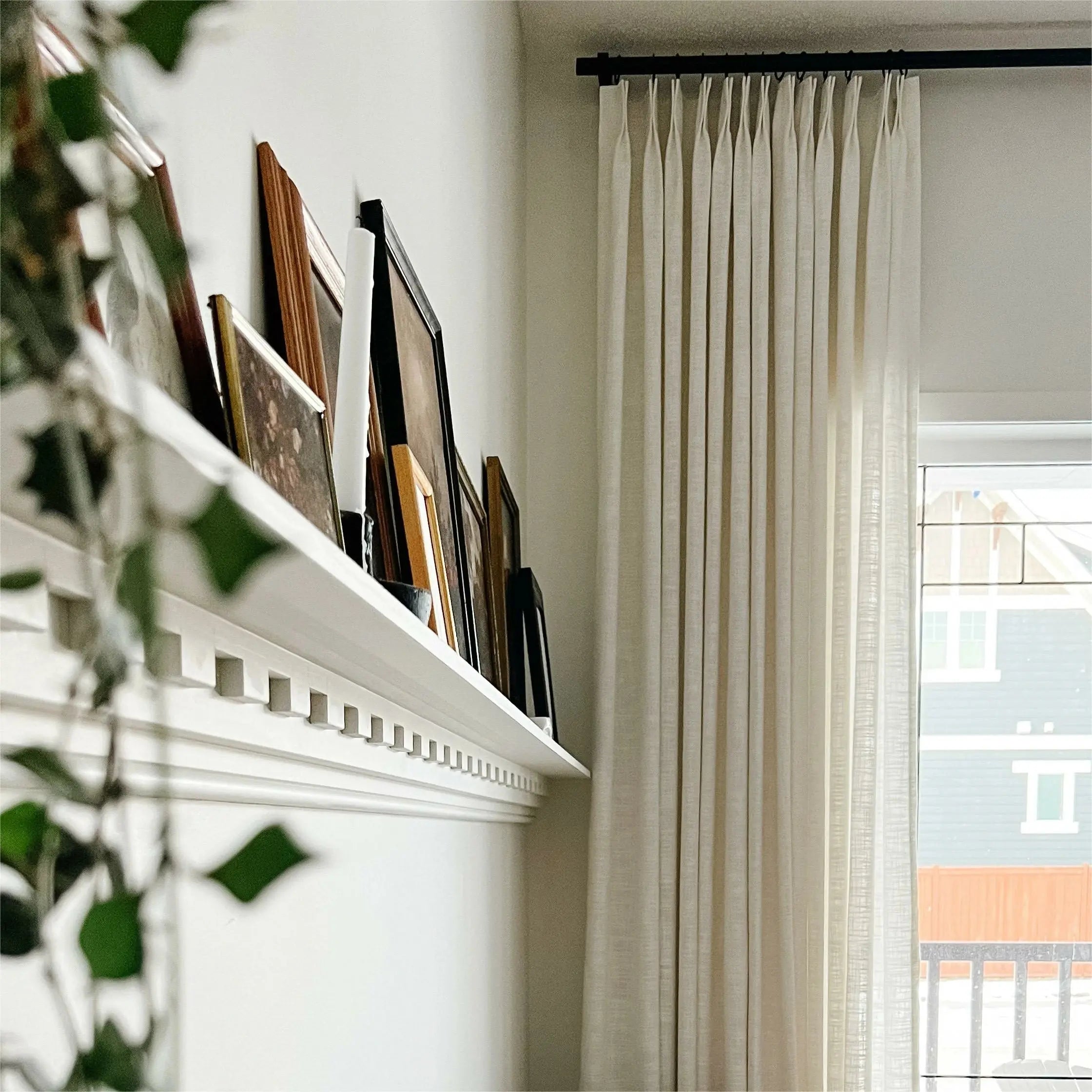 Liz Linen Pinch Pleat Ready-Made Curtains - Unlined Window Drapes for Living Room & Bedroom Decor