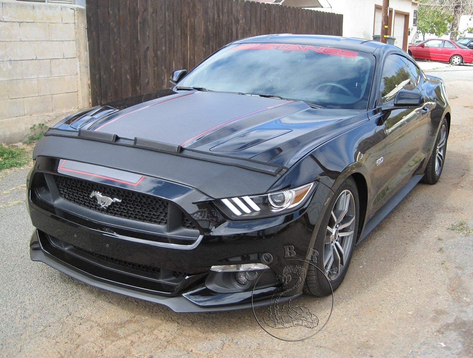 2015-2017 Ford Mustang GT Car Hood Mask Bonnet Bra - Custom Fit Protective Cover for Mustang GT (2015 2016 2017 Models) - Perfect for Road Trips, Car Shows & Daily Protection