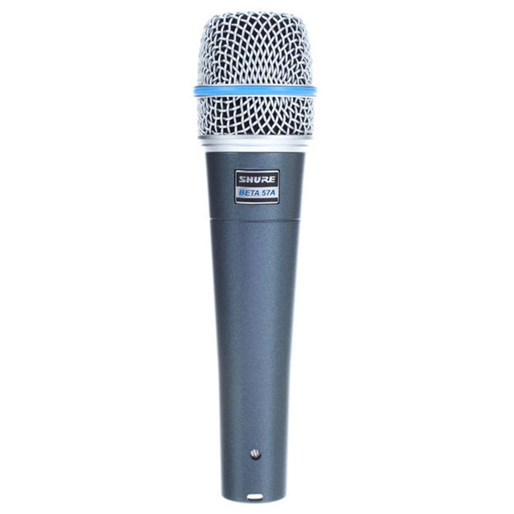 Shure Beta 57A Supercardioid Dynamic Instrument Microphone with Boom Stand & 20ft XLR Cable - Perfect for Live Performances, Studio Recording, Guitar Amps & Drum Mics