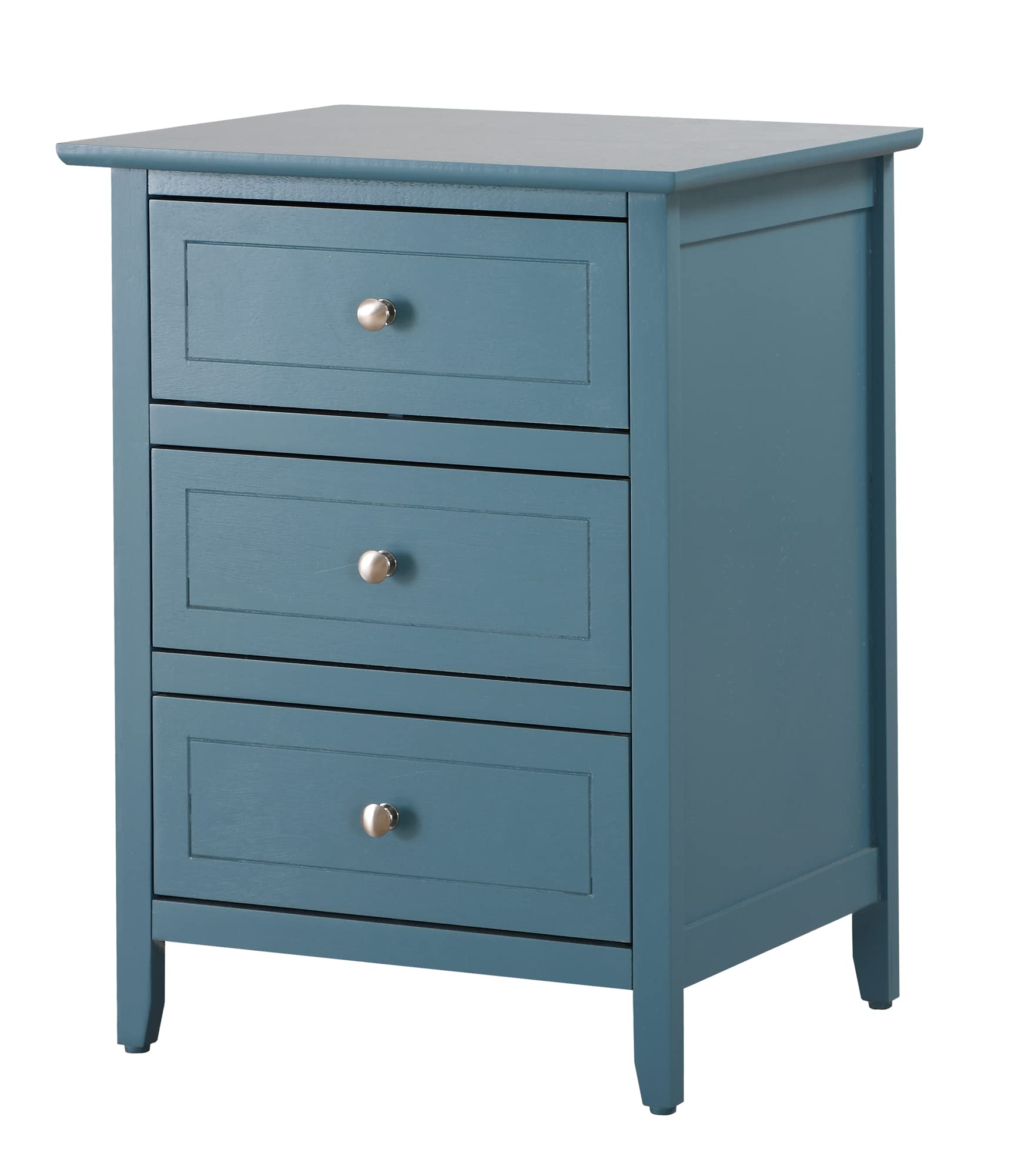Daniel 3-Drawer Teal Nightstand - 25