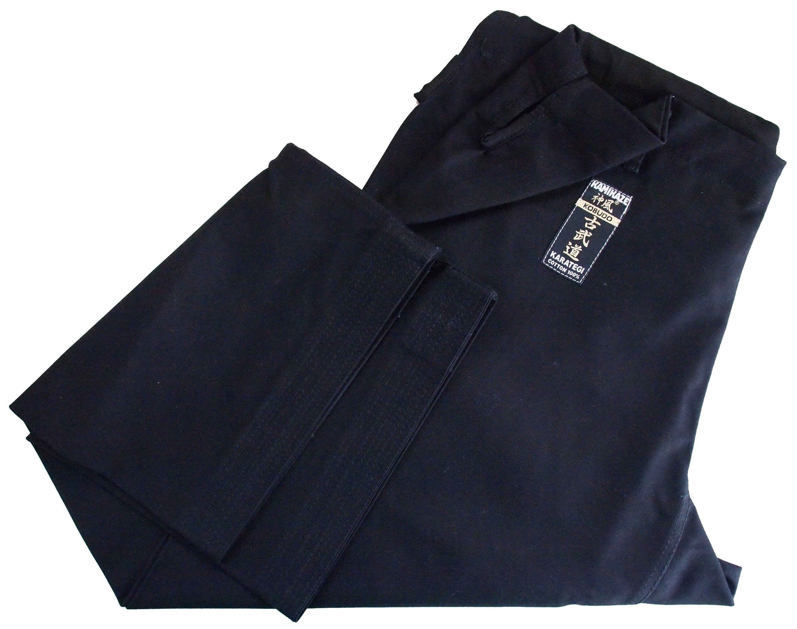 Authentic Kobudo Karate Gi Pants - 100% Cotton Black - Traditional Martial Arts Uniform for Training & Competition