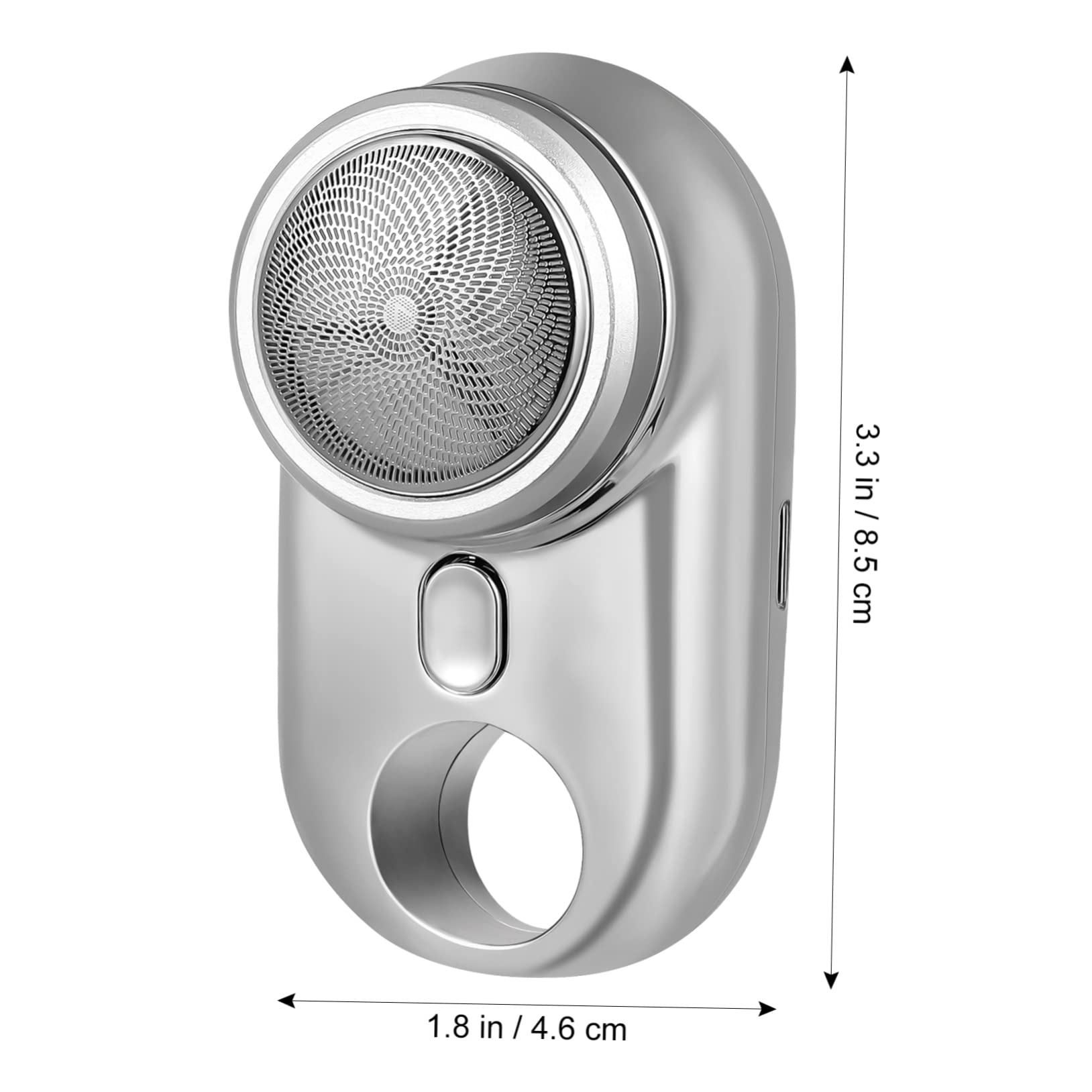 4pcs Mini Electric Shaver for Men - Portable Travel Beard Trimmer with ABS Silver Body, USB Rechargeable - Perfect for Home, Office, Gym & On-the-Go Grooming