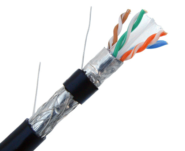 CAT6 Direct Burial Outdoor Bulk Ethernet Cable - 1000FT Solid Copper Dual Shielded 23AWG for Underground Internet & Network Installations | Weatherproof High-Speed LAN Cable for Home, Office & Industrial Use
