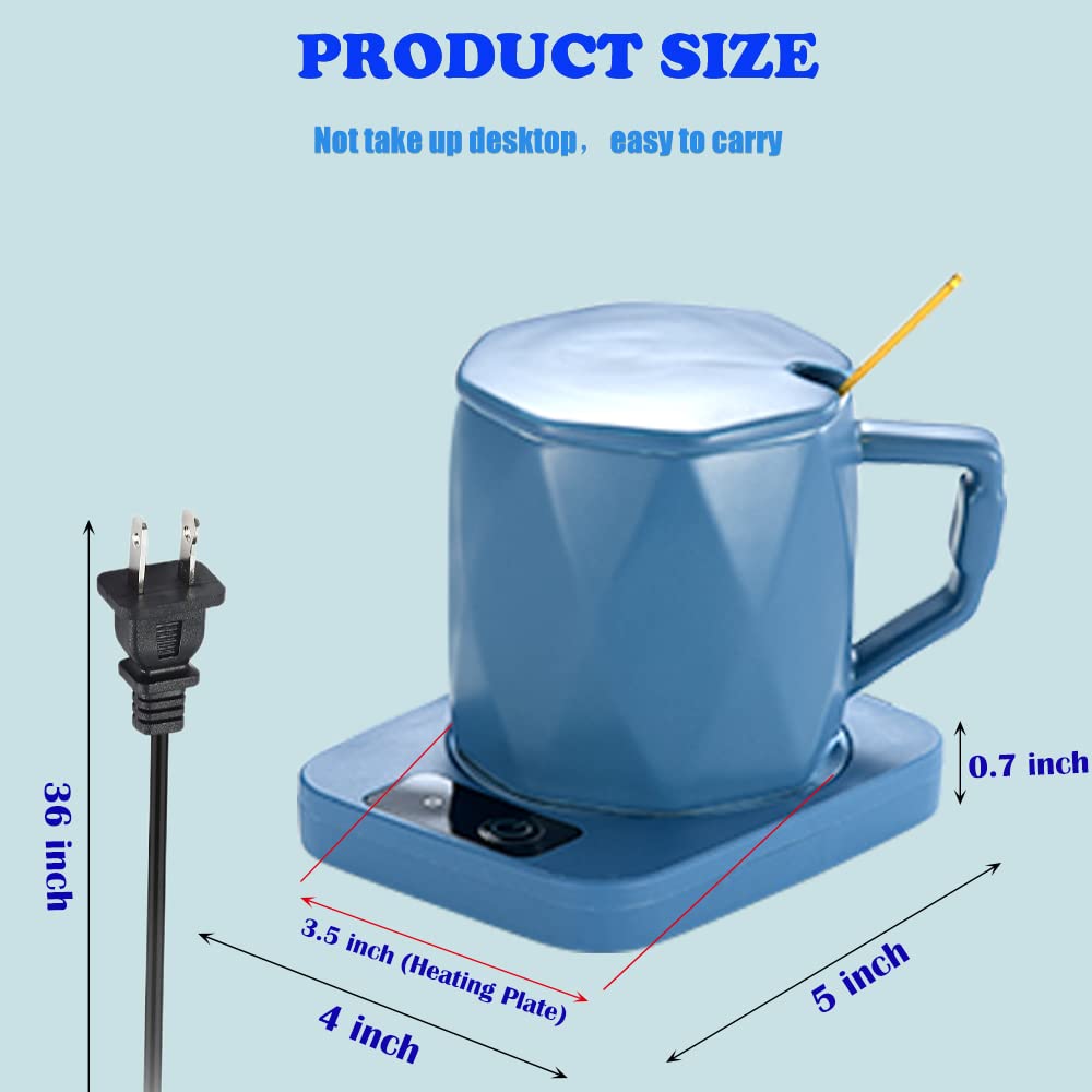 Premium Aluminum Coffee Mug Warmer Coaster - Safe & Reliable Heating Plate for Coffee, Tea, Cocoa, Milk, Food & Candles (4