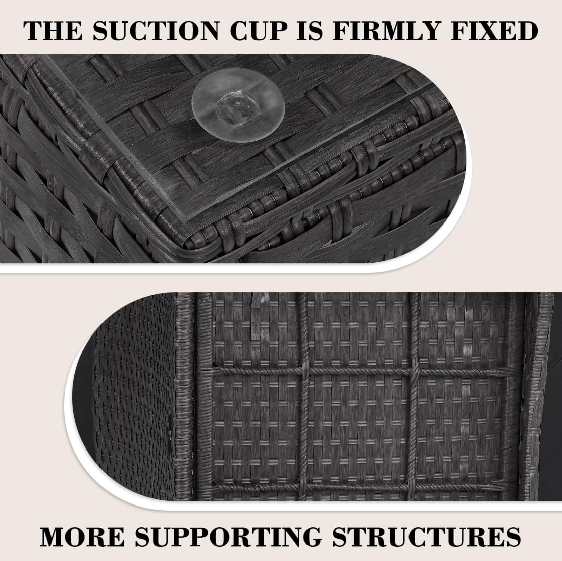 DIMAR GARDEN 3-Piece Outdoor Patio Furniture Set - Black Rattan Wicker Chairs with Coffee Table for Porch, Garden, Backyard & Poolside Relaxation