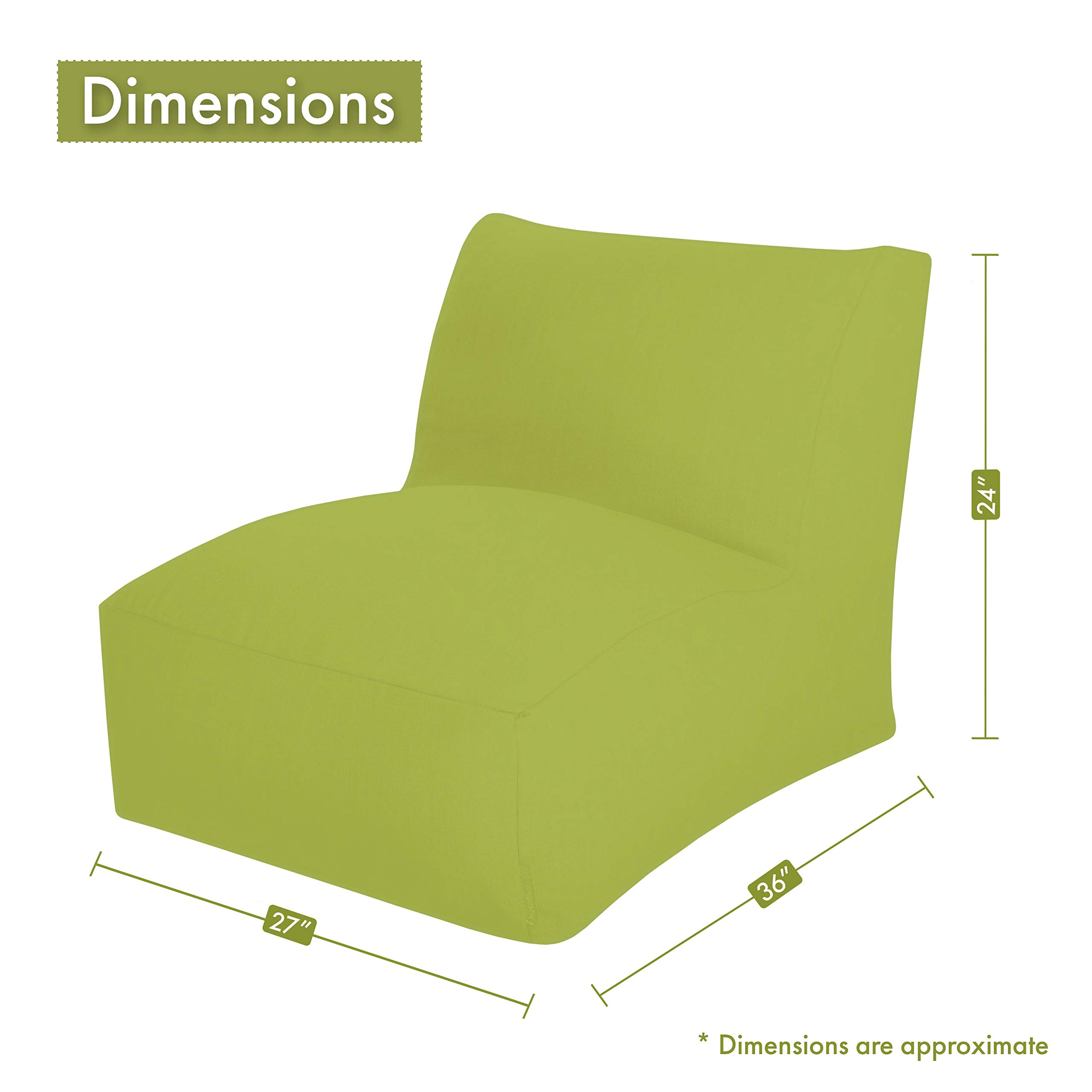 Comfortable Majestic Home Goods Bean Bag Chair Lounger for Living Room, Bedroom & Game Room - Soft Oversized Floor Seat for Relaxing, Gaming & Lounging