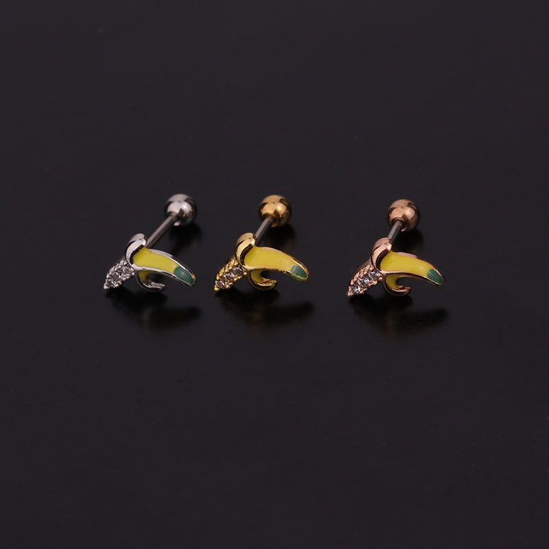 20G Cartilage Tiny Stud Earrings - Cute Fruit Shaped Ear Studs for Women | Perfect for Daily Wear, Parties & Gifts