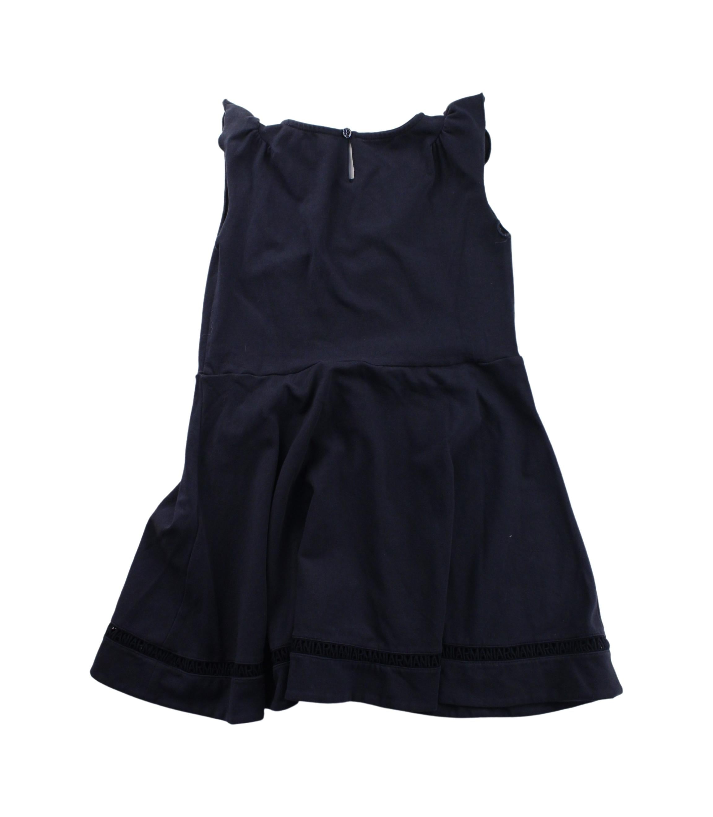 Armani Short Sleeve Cotton Dress for Girls Size 6T - Casual Summer Outfit for School, Parties & Family Gatherings