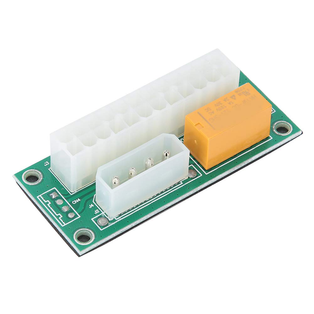 Vbestlife 24Pin Dual Power Synchronous Driver Board - High Power Supply Starter Module & Cable Extender Replacement for PC Power Supplies | Perfect for Gaming Rigs, Servers & Workstation Builds