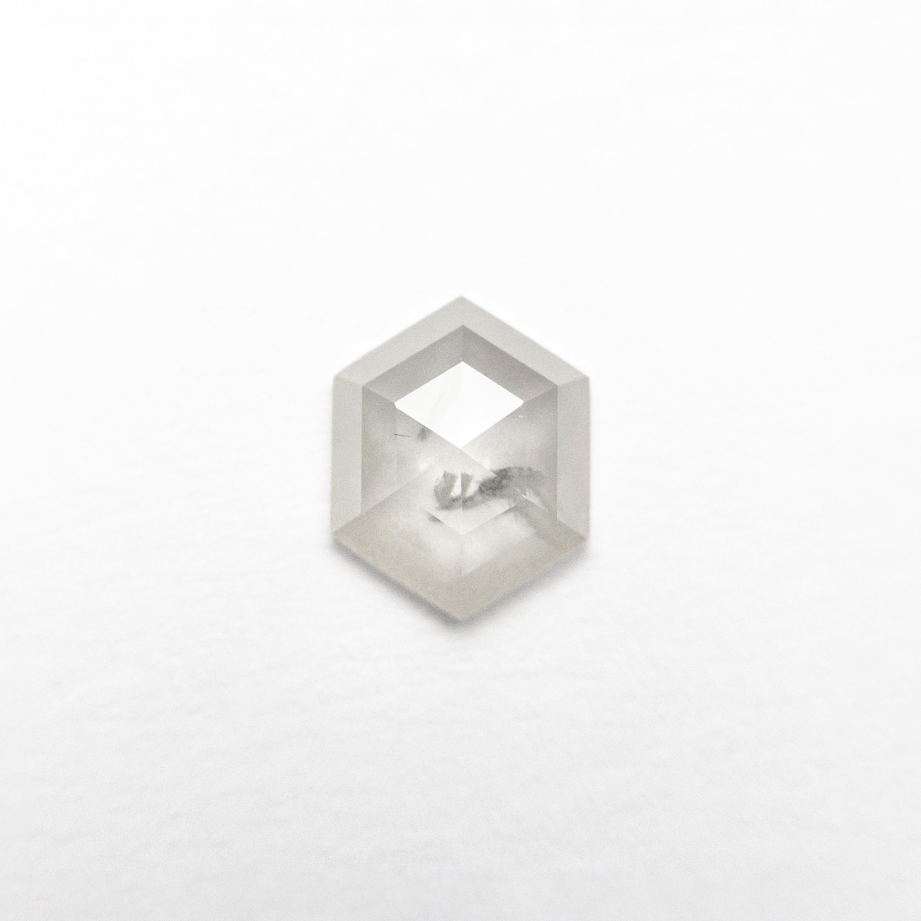 0.65ct Hexagon Rose Cut Moissanite Loose Gemstone - 6.84x5.46x2.11mm for Jewelry Making, Engagement Rings & Unique Gifts
