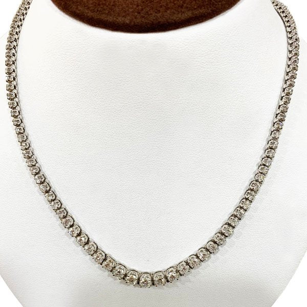 14K White Gold Diamond Necklace for Women - Elegant & Timeless Jewelry Gift for Anniversary, Wedding, or Special Occasion