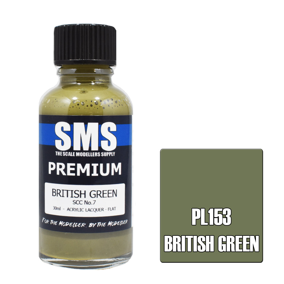 Premium British Green SCC No.7 Airbrush Paint - 30ML Acrylic Lacquer for Model Kits, Miniatures & DIY Crafts