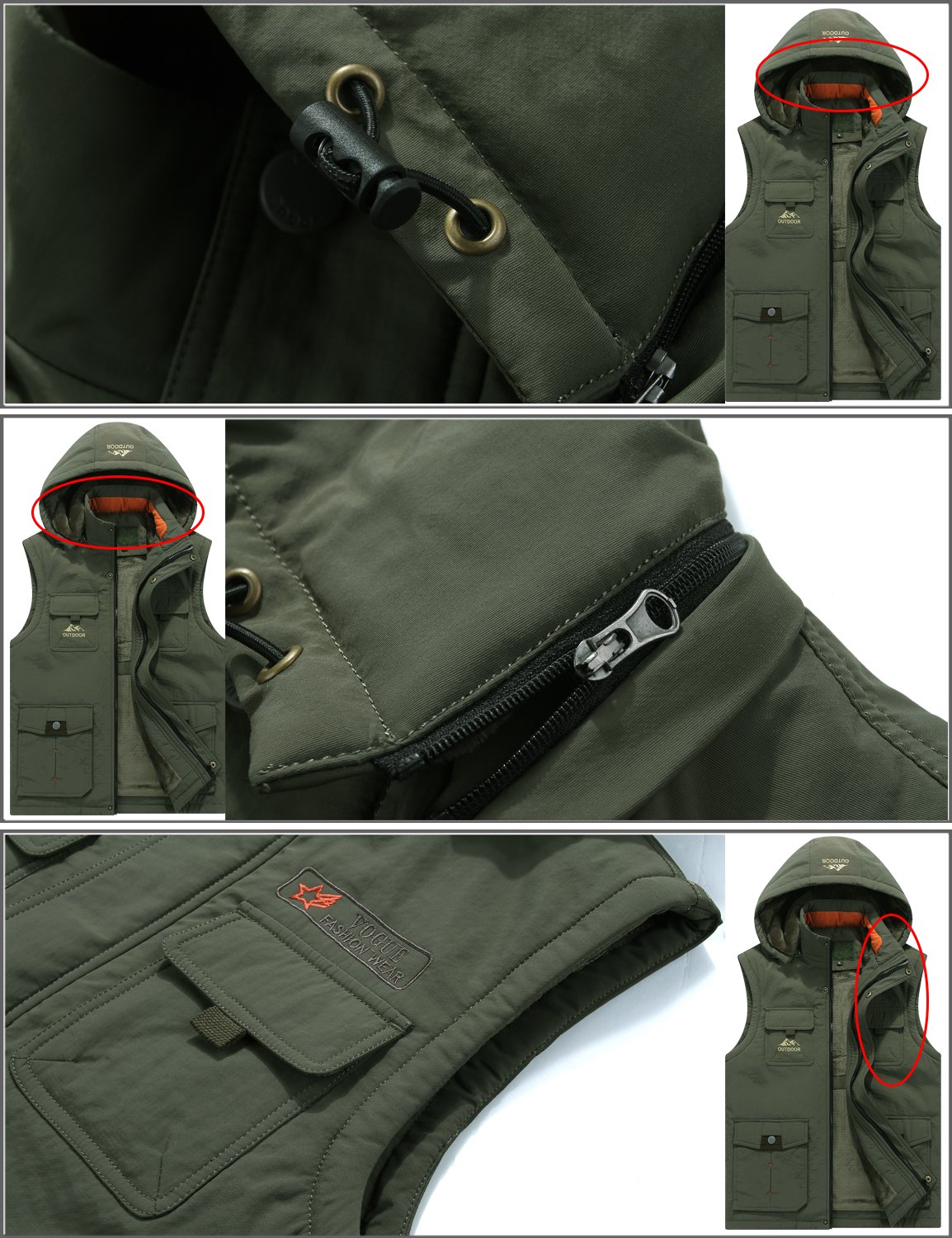 Mr.Stream Men's Quick-Dry Outdoor Vest - Thick Fleece Hooded Gilet for Hiking, Fishing & Military Activities | All-Weather Performance for Camping & Hunting
