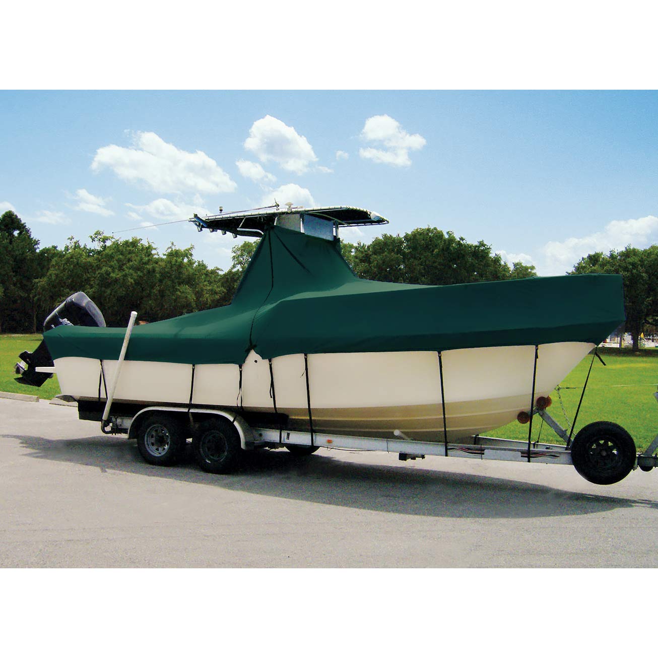 Taylor Made Products 74202OF Center Console T-Top Cover - Burgundy Marine Boat Cover for 18'5