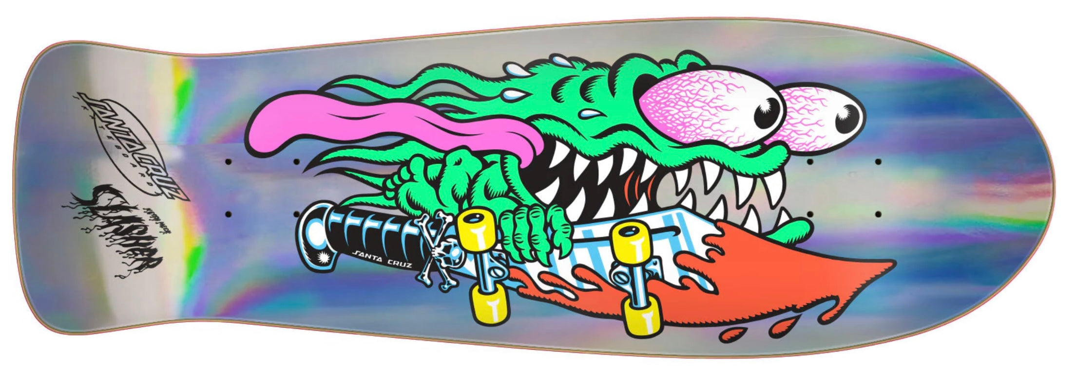 Santa Cruz Slasher Prismatic Foil Skateboard Deck - Premium 8.25