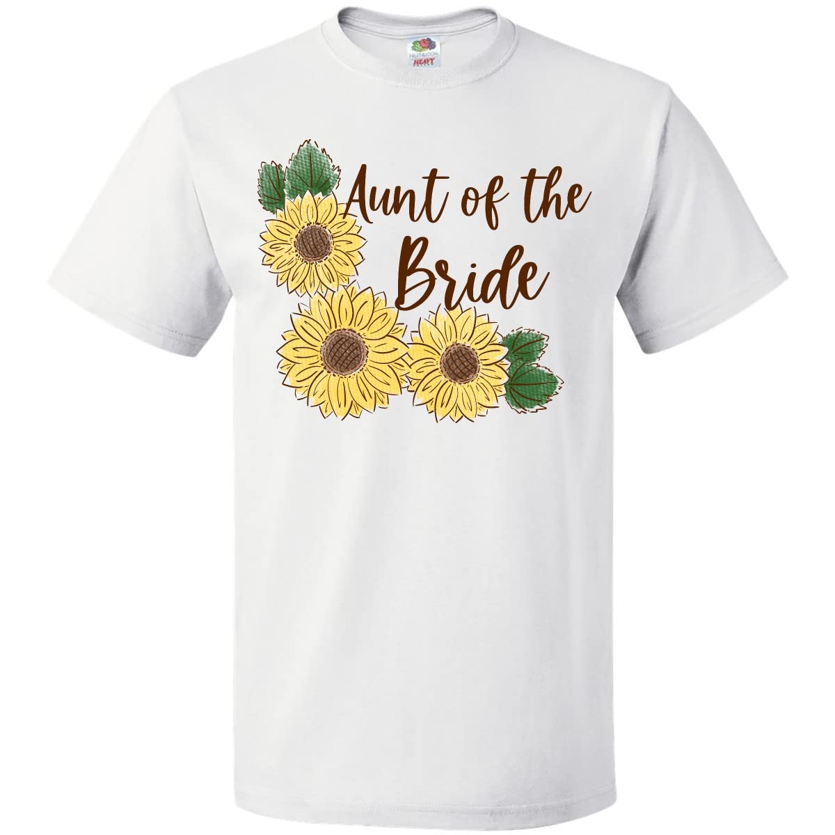 Inktastic Aunt of The Bride Sunflower T-Shirt - Comfortable & Stylish Wedding Guest Outfit for Women - Perfect for Bridal Showers, Rehearsal Dinners & Casual Wear