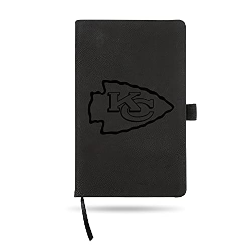 NFL Kansas City Chiefs Black Laser Engraved Small Notepad Journal - 8.25