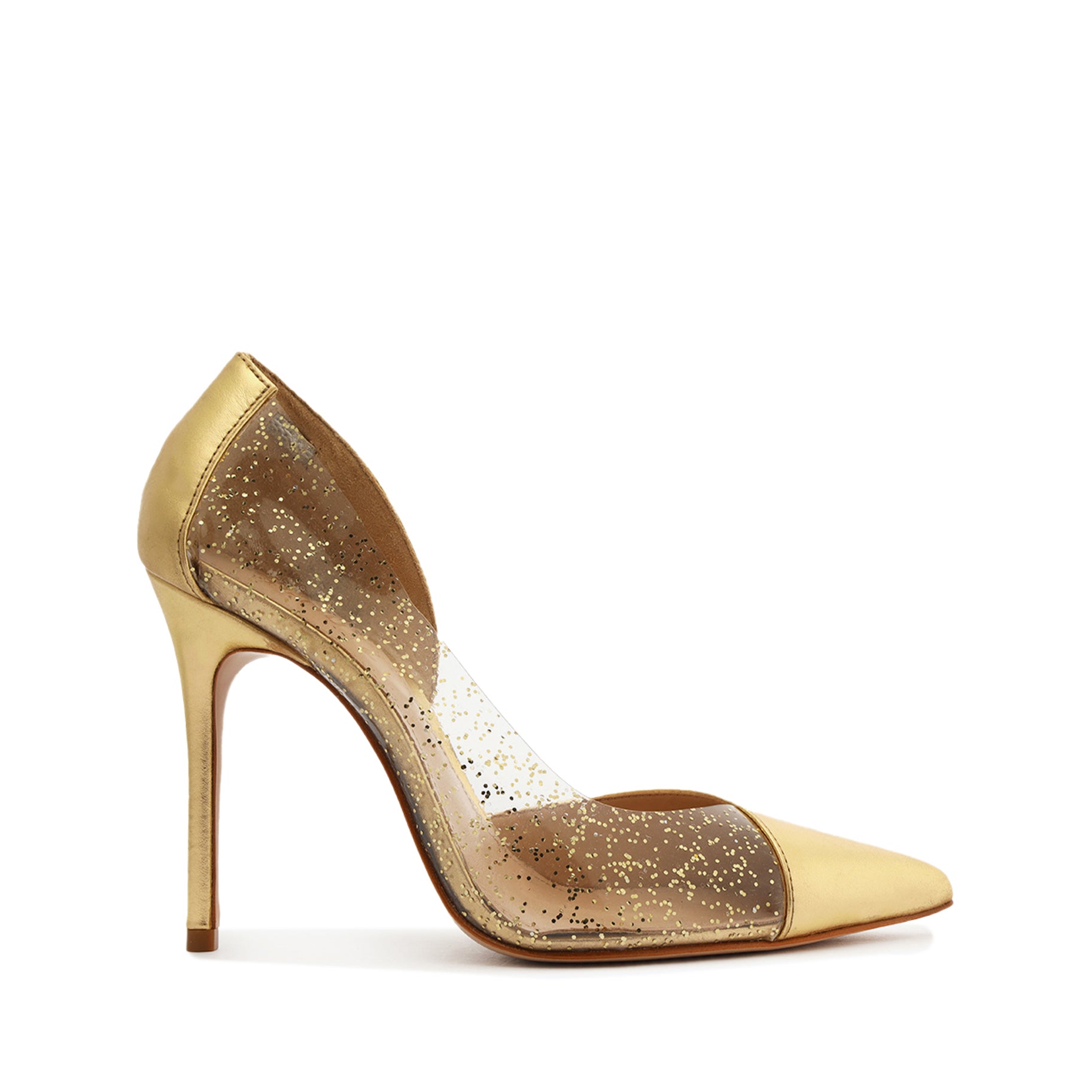 Cheslie Women's Metallic Nappa & Vinyl High Heel Pumps - Elegant Dress Shoes for Work, Party & Special Occasions
