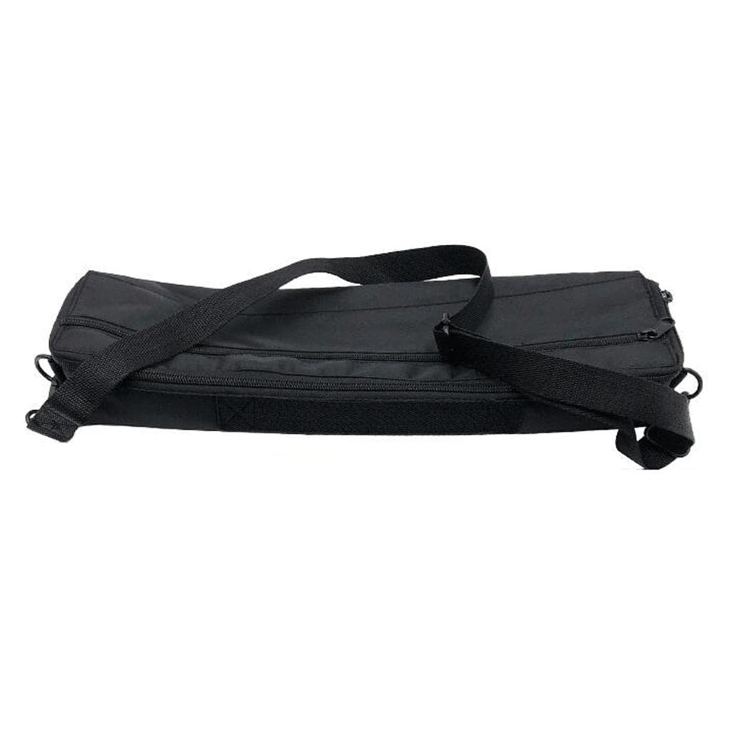 Black Rockible Flute Case with 17 Holes - Portable Flute Accessories Pouch for Flute Players - Perfect for Music Lessons, Performances & Travel