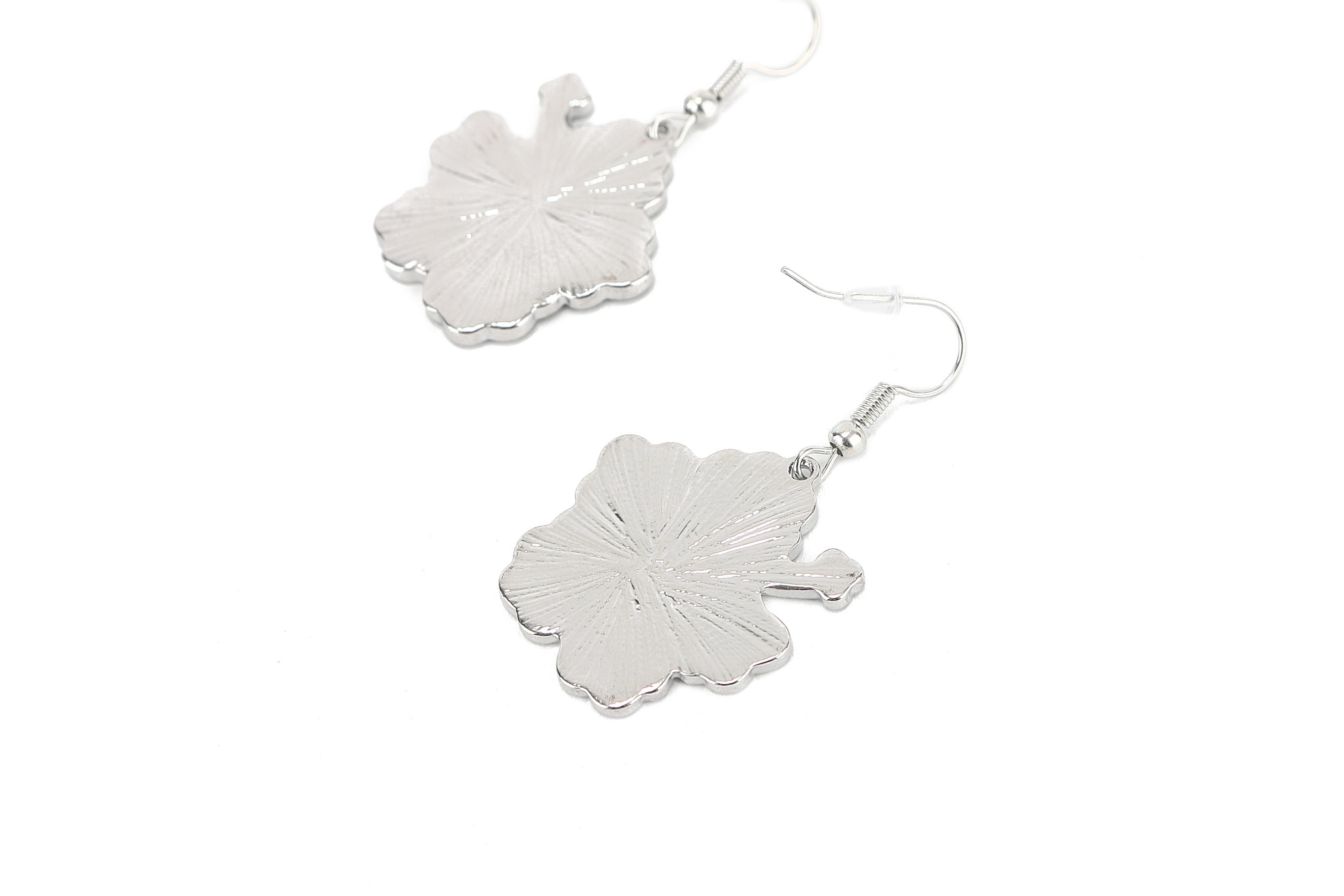 Handmade Silver Hibiscus Flower Earrings for Women - Hawaiian Inspired Jewelry for Beach, Party & Special Occasions