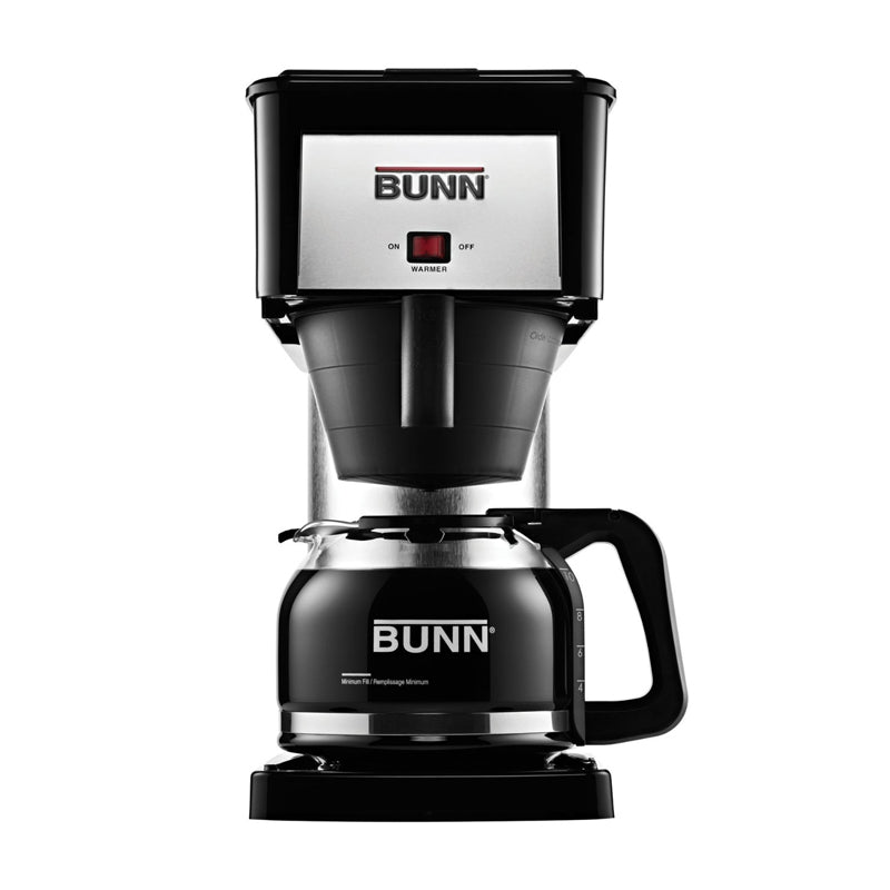 BUNN BX Black Speed Brew 10 Cup Glass Carafe Coffee Maker #38300.0070 - Fast Brewing for Home & Office Use - Perfect for Morning Coffee & Entertaining Guests