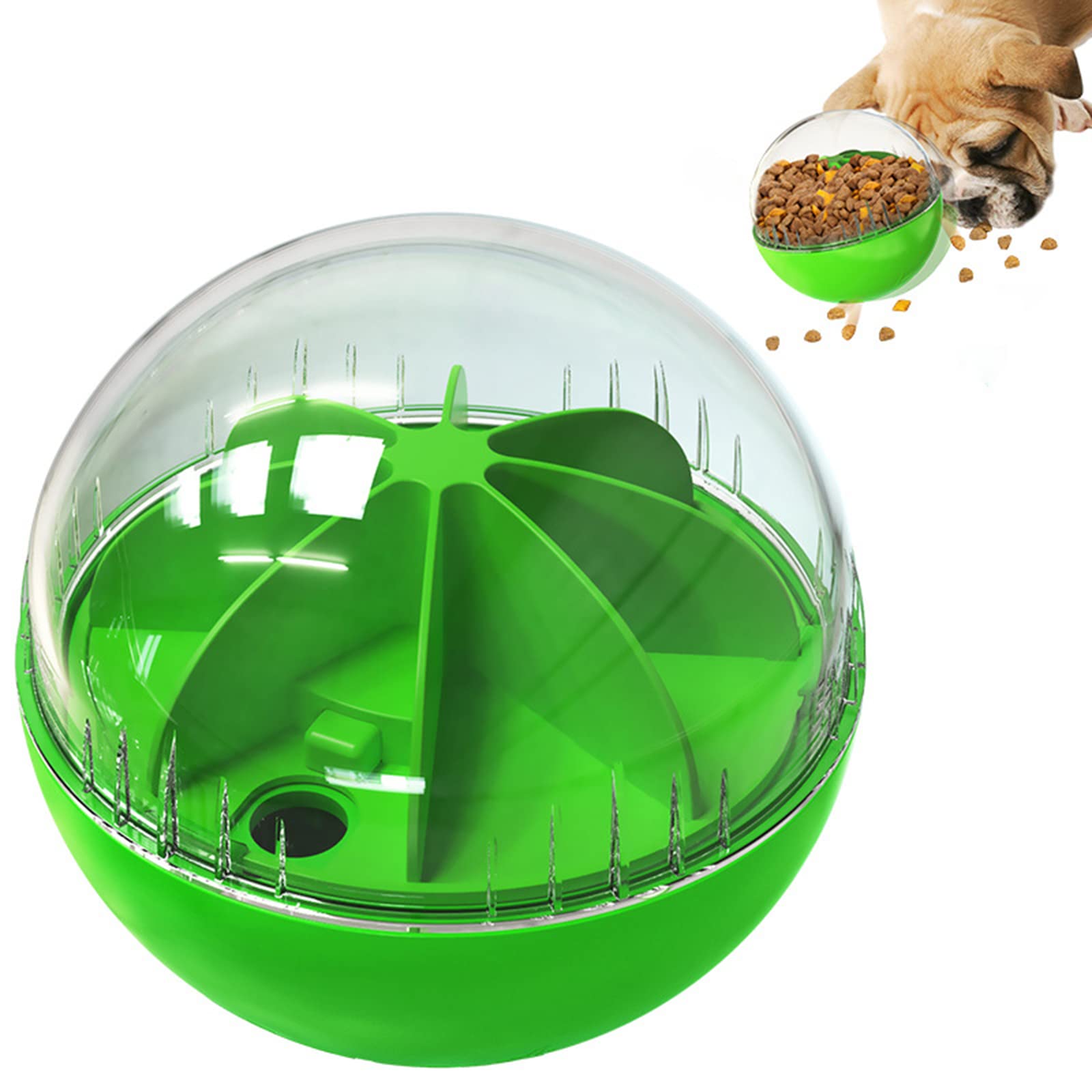 Upgrade Interactive Slow Feeder Dog Ball - Adjustable Pet IQ Treat Dispenser Puzzle Toy for Dogs & Cats - Mental Stimulation & Portion Control - Perfect for Boredom Relief & Weight Management During Mealtime