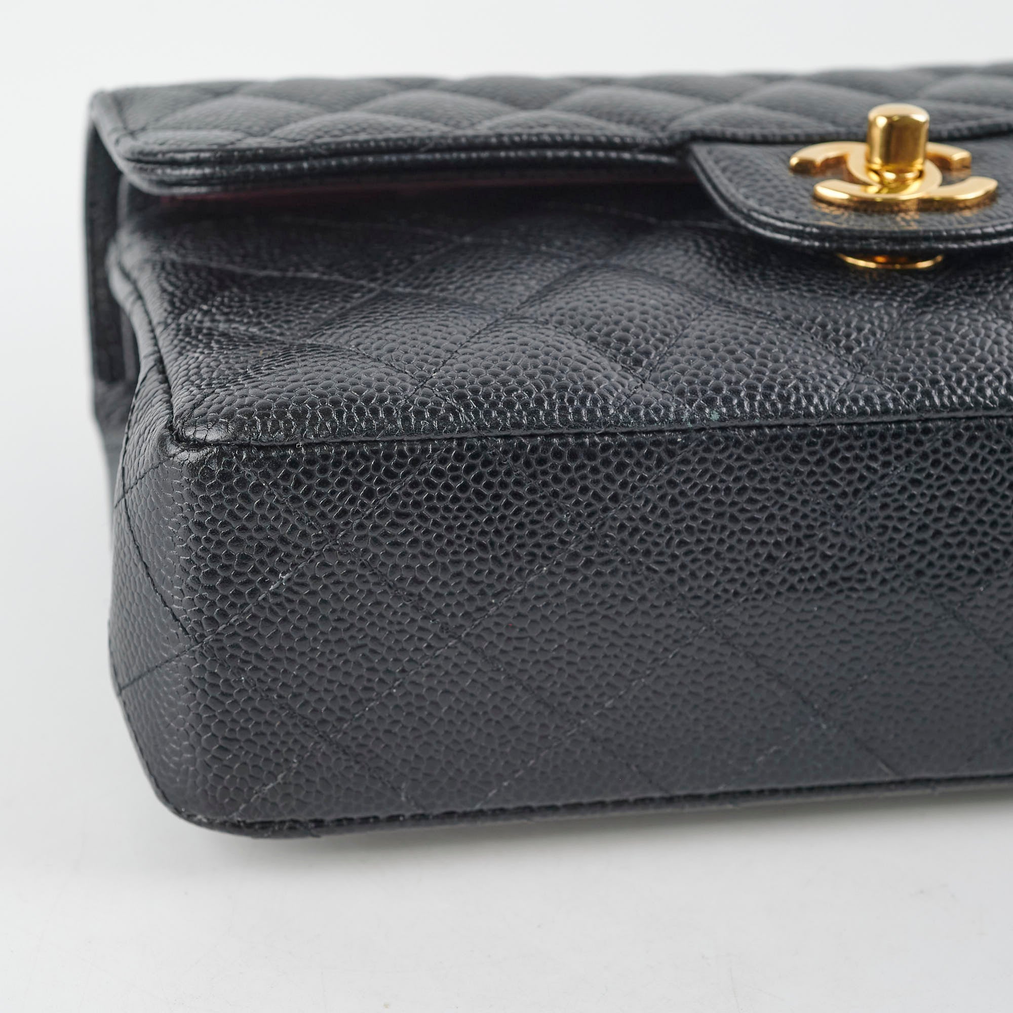Chanel Small Classic Flap Bag in Black Caviar Leather with Microchip - Perfect for Everyday Luxury & Special Occasions