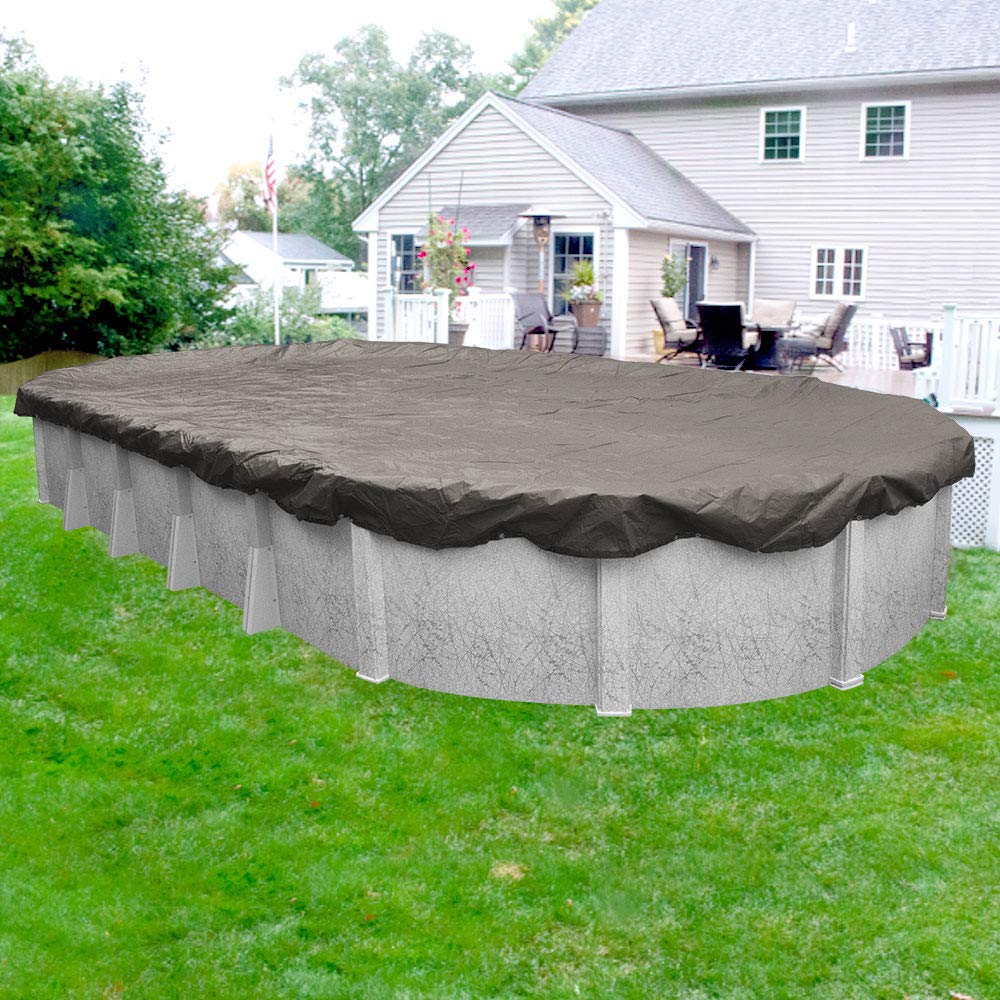 Pool Mate 592141-4-PM 12-Year Durable Swimming Pool Cover, 21 x 41 ft, Magnesium - Heavy Duty Winter Protection for Inground Pools, All-Weather Resistance, Perfect for Cold Climates & Snow Loads