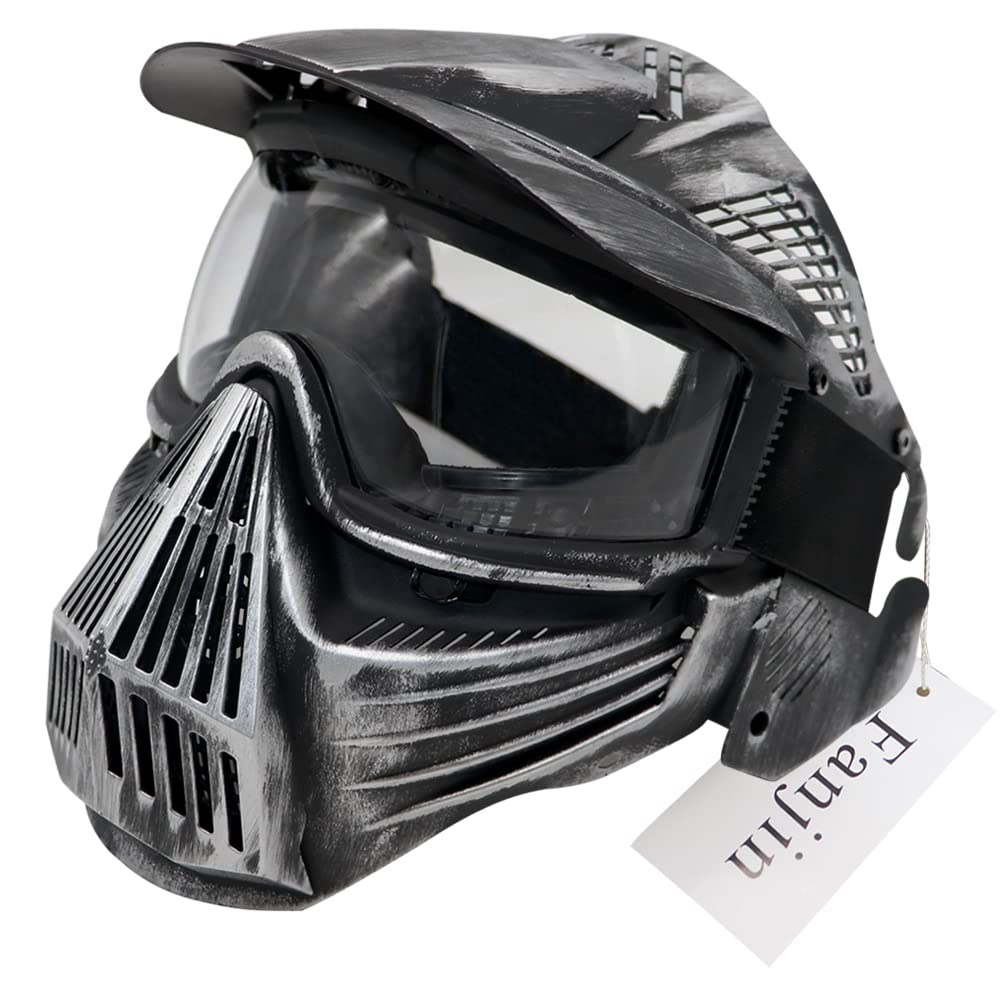 Tactical Paintball & Airsoft Full Face Mask with Impact-Resistant Goggles - Perfect for Hunting, CS Survival Games, Halloween Cosplay & Outdoor Activities
