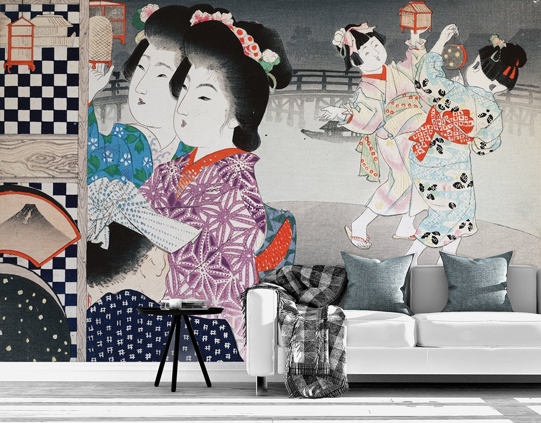 Night of Joy Wallpaper Mural - Premium Peel and Stick Wall Decals for Bedroom, Living Room & Nursery - Easy to Install Removable Wallpaper for Home Decor