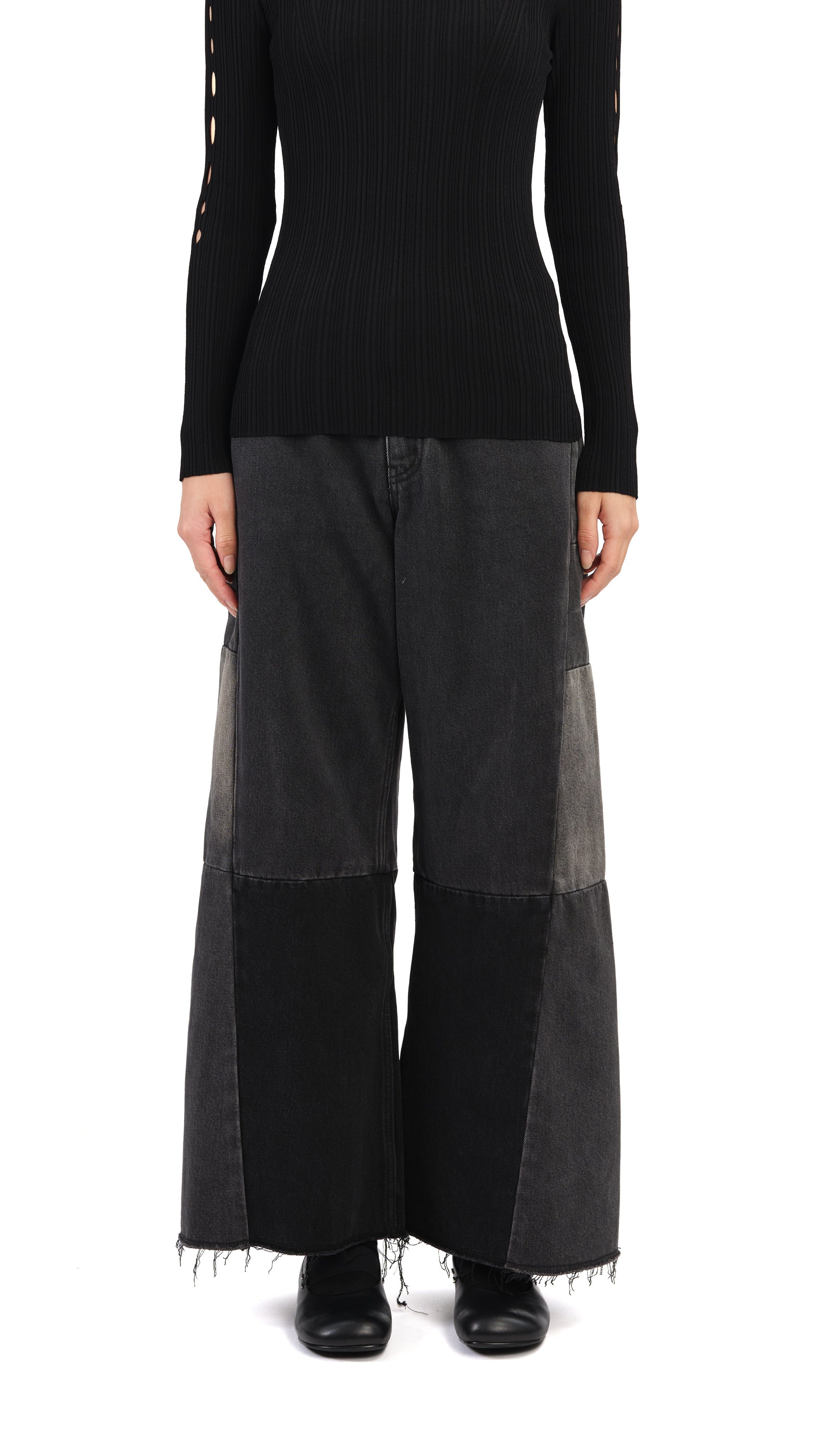 Vintage Rebuilt Balloon Jeans for Women - High Waist Distressed Denim Pants with Unique Patchwork Design | Perfect for Casual Outfits, Street Style & Festival Fashion