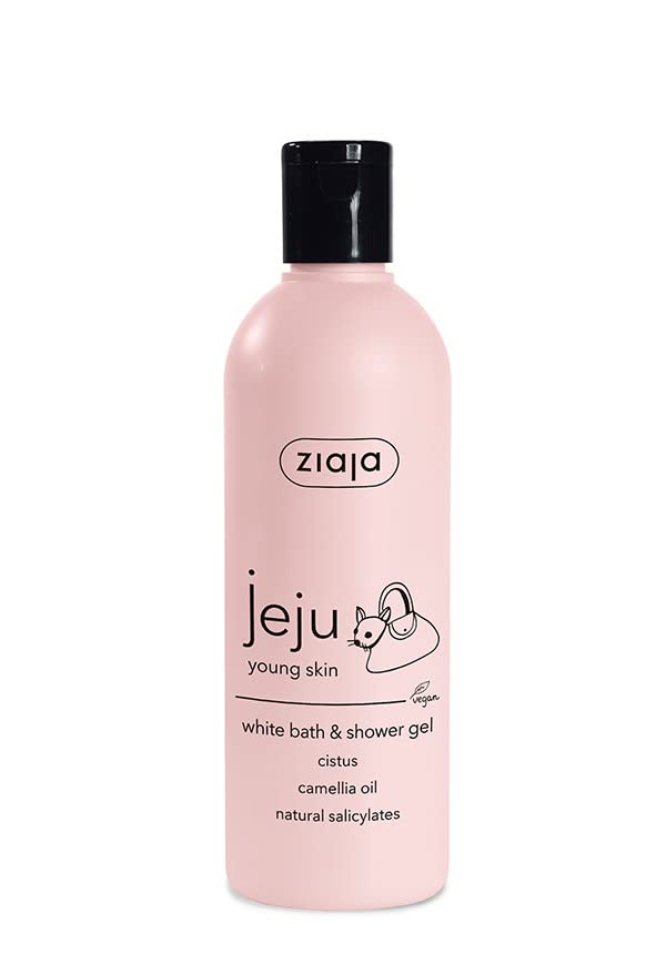 Ziaja Jeju White Bath & Shower Gel - 30ml | Brightening & Hydrating Body Wash for Soft Skin | Perfect for Daily Shower & Spa Relaxation