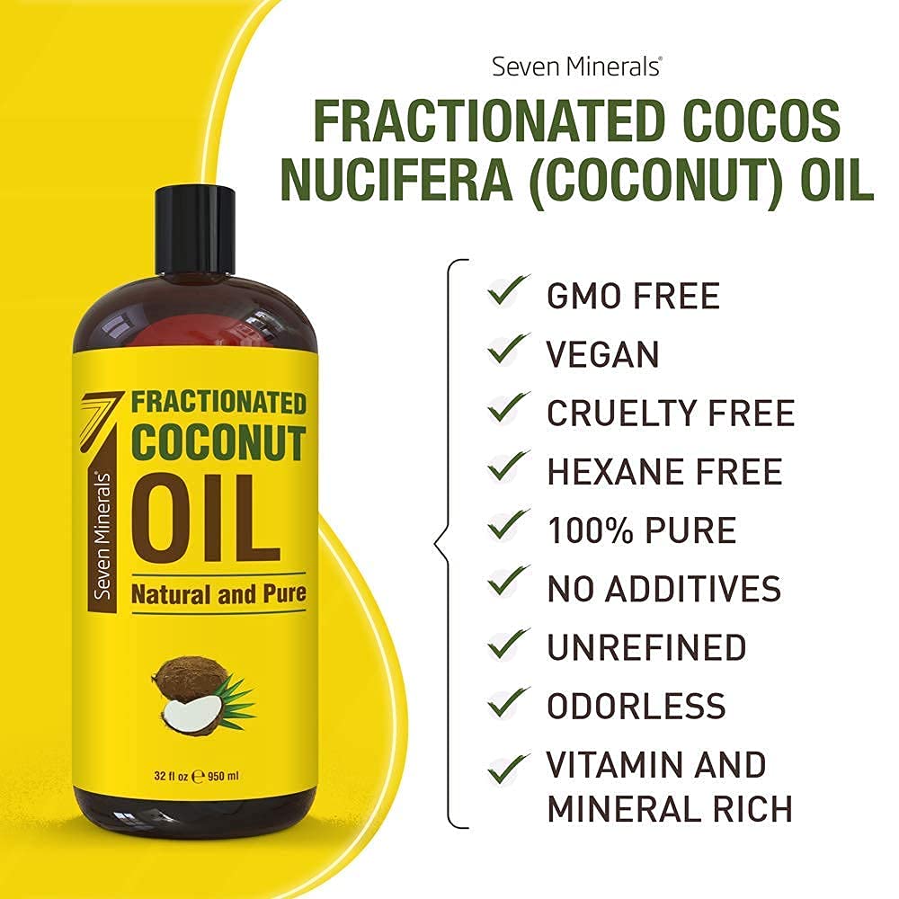 Pure Fractionated Coconut & Apricot Kernel Oil for Skin & Hair Care