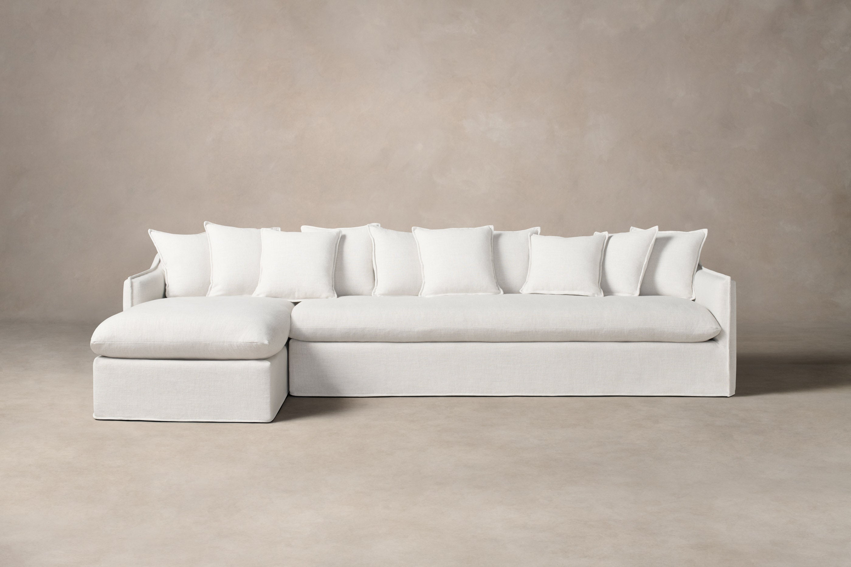 Premium Dune Sectional Sofa - Performance Woven Chenille Fabric with Lace Accents | Modern Living Room Furniture for Home Theater & Family Gatherings