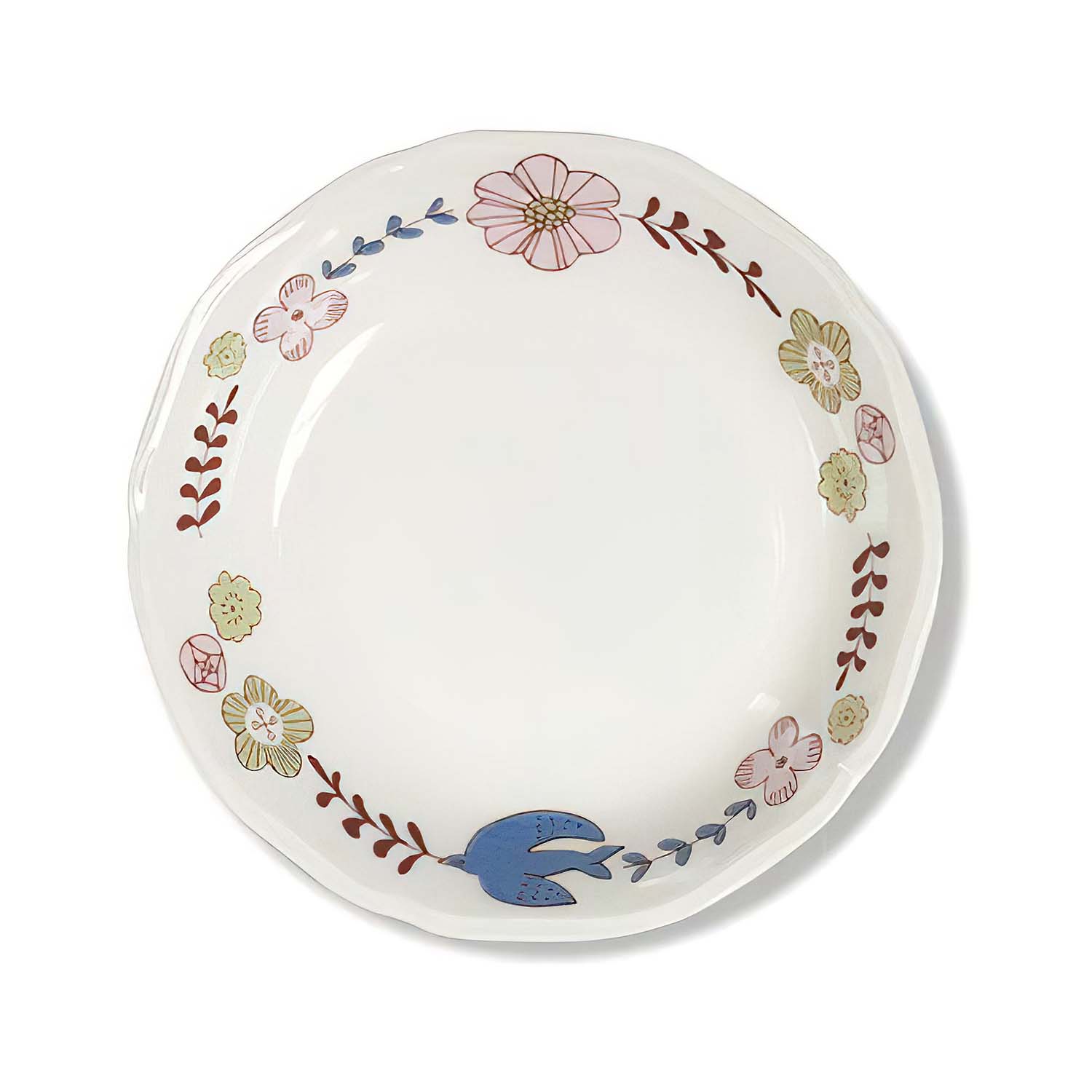 Harekutani Porcelain Flower Bird Bowl - Handmade Japanese Ceramic Rice Bowl with Floral & Bird Design - Perfect for Asian Cuisine, Home Decor, and Gift Giving