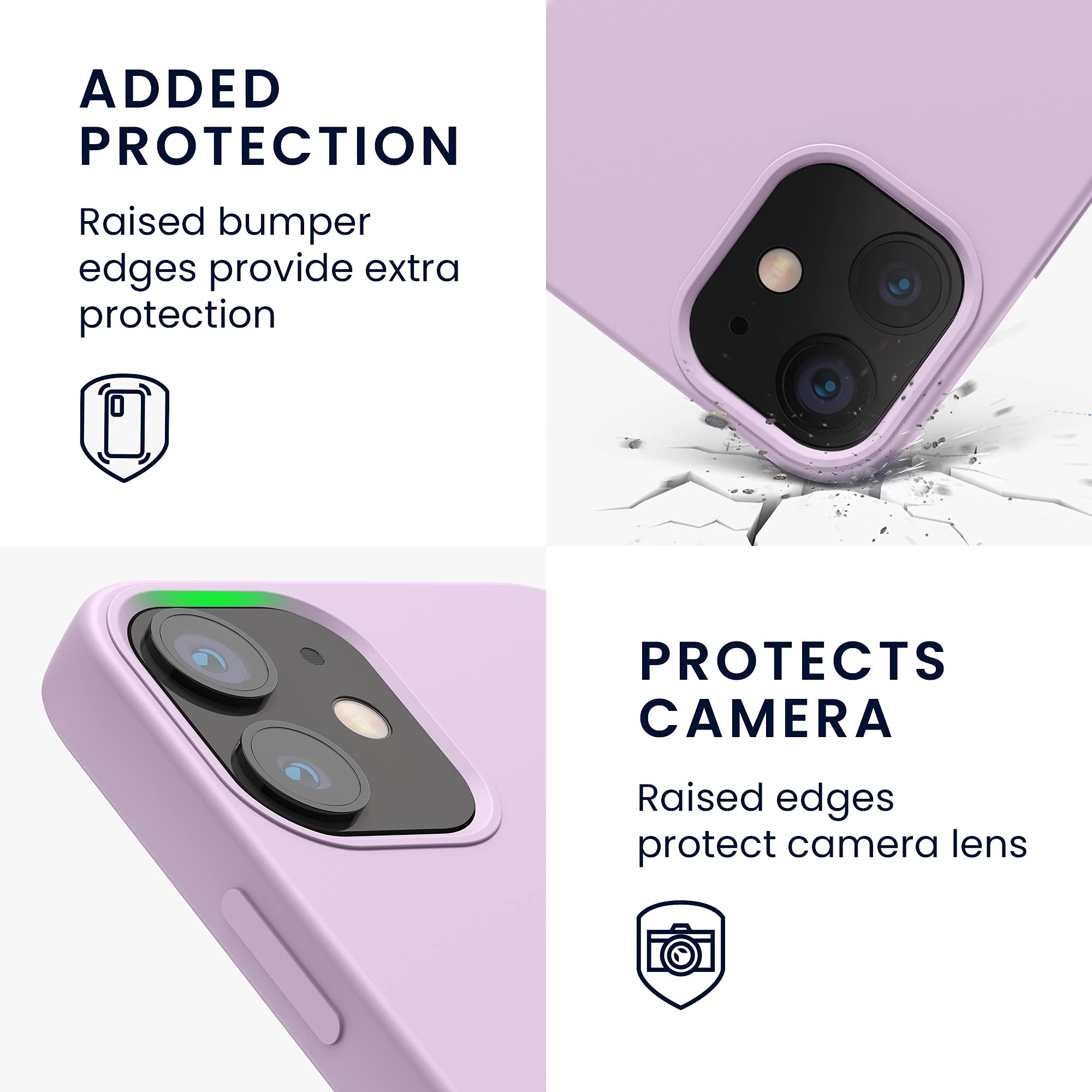 kwmobile Premium TPU Silicone Case for Apple iPhone 12 Mini - Soft Matte Finish, Shockproof Protection - Mauve Pink Phone Cover (Perfect for Everyday Use, Work & Travel)