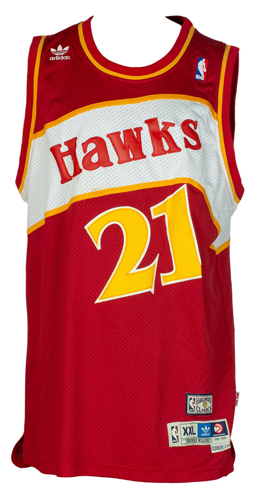 Dominique Wilkins Autographed Atlanta Hawks Adidas Hardwood Classics Jersey - Authentic Signed NBA Basketball Memorabilia - Perfect for Collectors, Fans, and Sports Decor