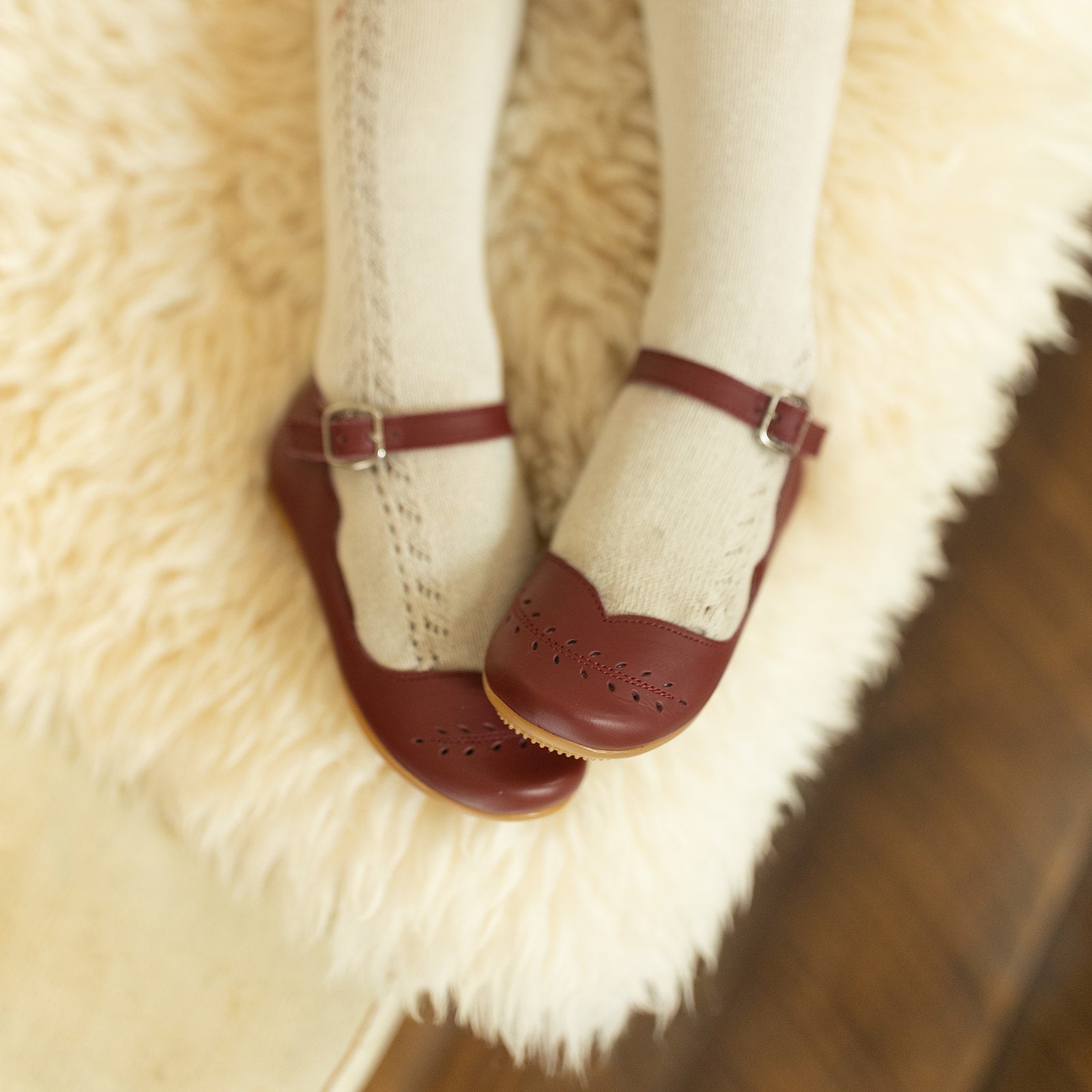 Premium Cranberry Mary Jane Shoes for Girls | Genuine Leather Kids' Dress Shoes | Perfect for School, Parties & Special Occasions