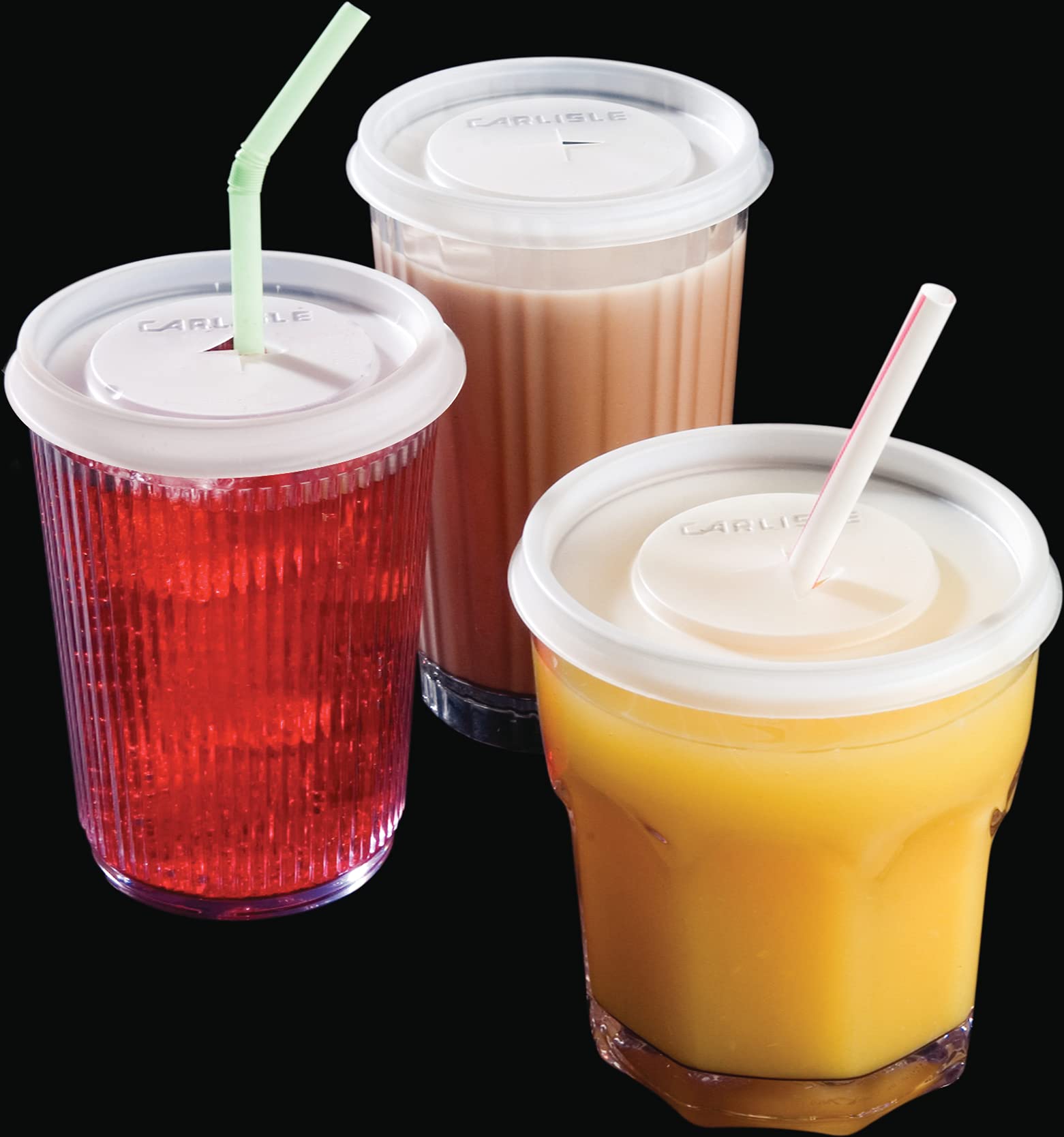 Carlisle FoodService Products 5812L30 Disposable Lid for 12 oz. Tumbler - Translucent Plastic Cup Cover - Perfect for Restaurants, Cafes & Takeout Drinks