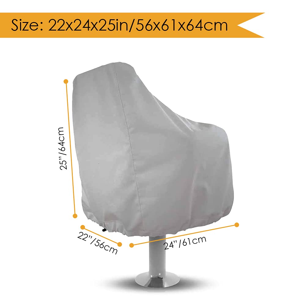 **Waterproof Boat Seat Cover - 600D Heavy-Duty Canvas Protection for Pontoon, Bench & Captain Chairs | Outdoor Fishing & Marine Use | UV & Weather Resistant (1-Pack)**    *(Use Cases: Ideal for fishing trips, pontoon boating, marine adventures, and outdoor seating protection against sun, rain, and wear.)*