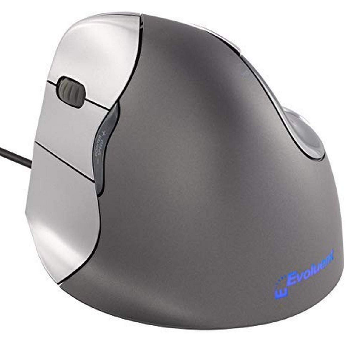 Evoluent VM4L VerticalMouse 4 Left-Handed Ergonomic USB Wired Mouse - Regular Size for Office Work, Gaming & Computer Use