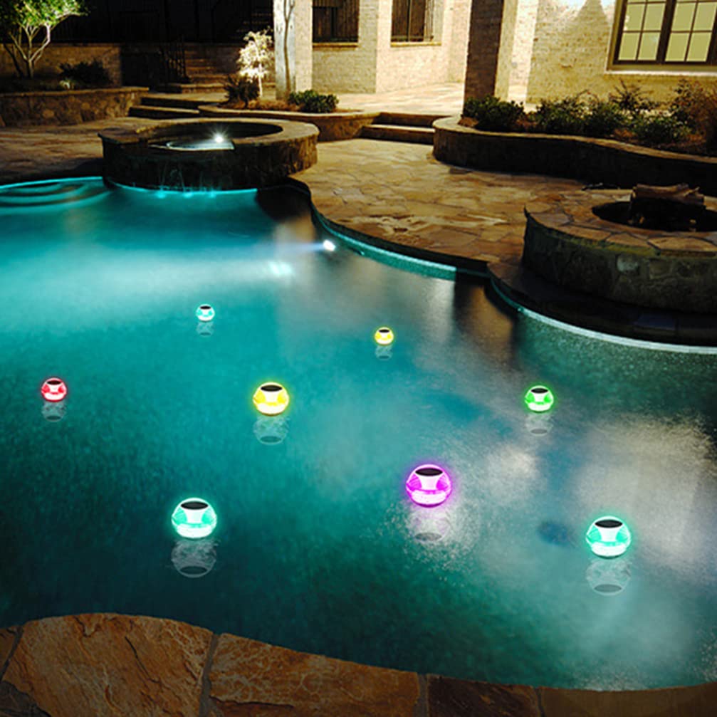 Solar Powered Floating Pool Lights with LED - Waterproof, Energy Efficient, for Outdoor Swimming Pools, Garden Ponds & Backyard Decor