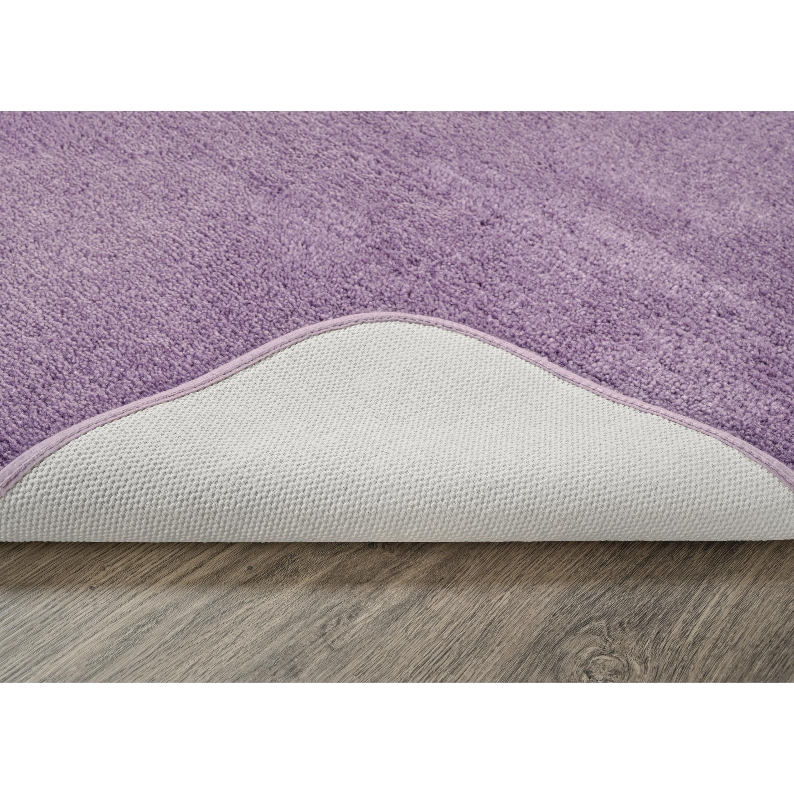 Garland Rug Traditional Nylon Washable Purple Bathroom Rugs Set (17