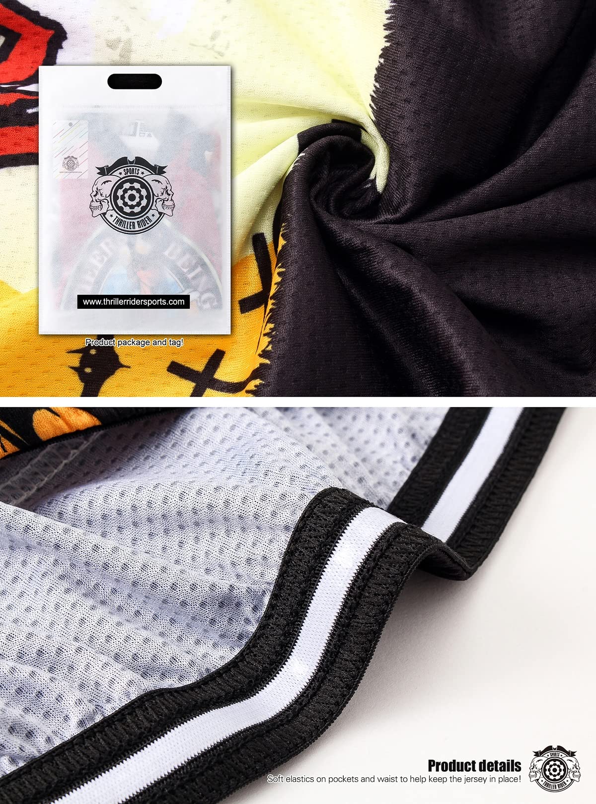 Thriller Rider Sports Men's Mountain Bike Short Sleeve Cycling Jersey - Breathable & Quick-Dry for Outdoor Cycling, Road Biking & Trail Adventures
