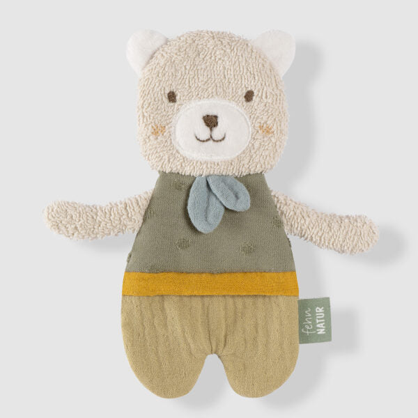 FehnNATUR Crinkle Bear Sensory Toy - Soft & Interactive Baby Toy for Early Learning & Development - Perfect for Tummy Time, Teething & Sensory Play